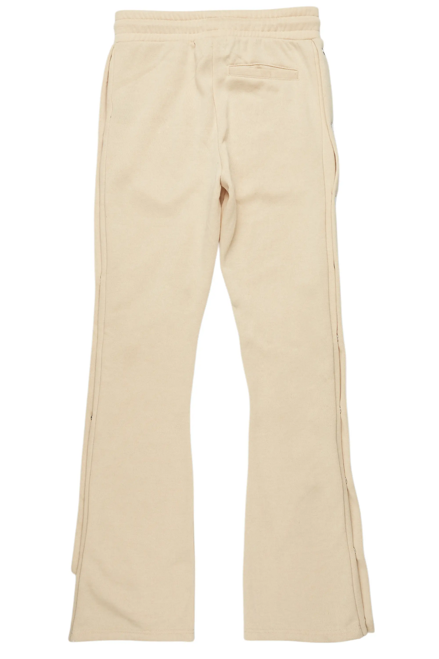 Chance Beige Baggy Snap Button Pant