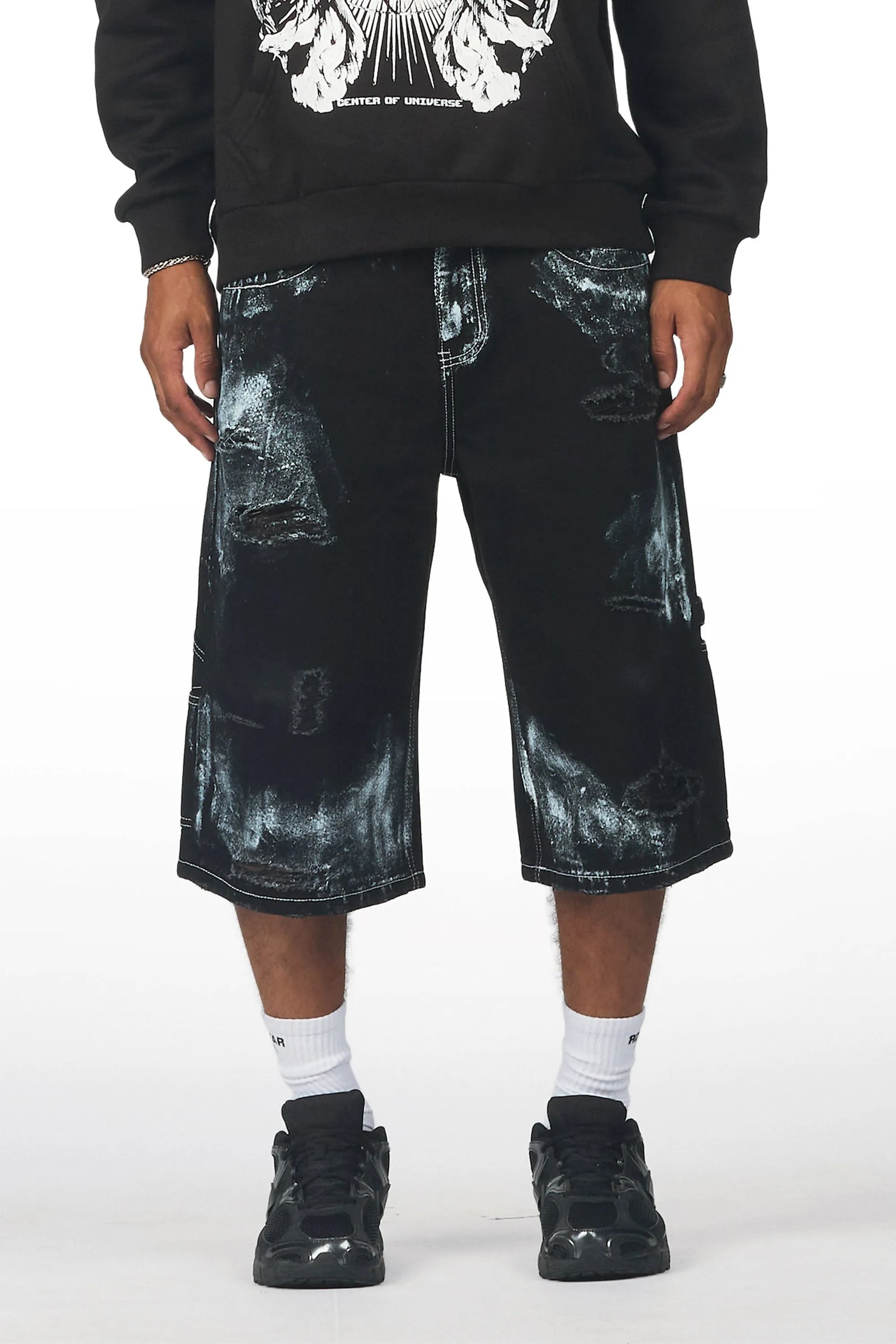 Nayse Black Denim Jort