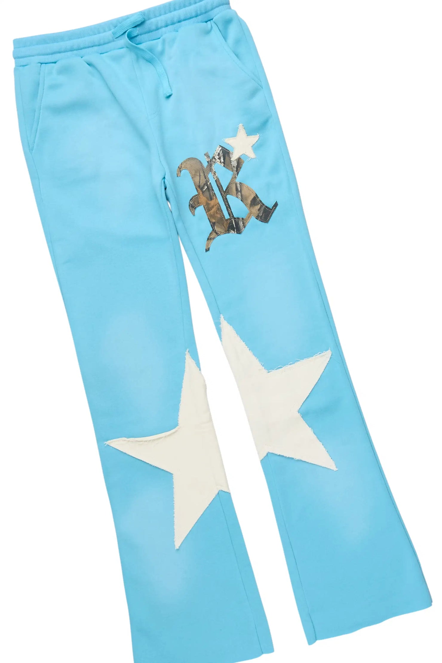 Girls Delgera White/Light Blue Long Sleeve T-Shirt Track Set