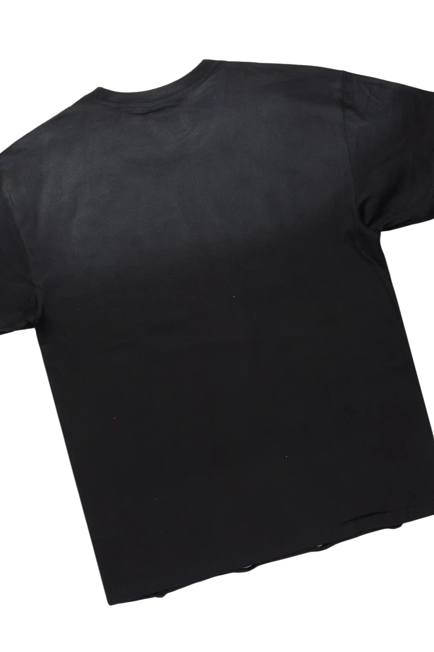 Farren Black Oversized Graphic T-Shirt/Stacked Flare Jean Bundle