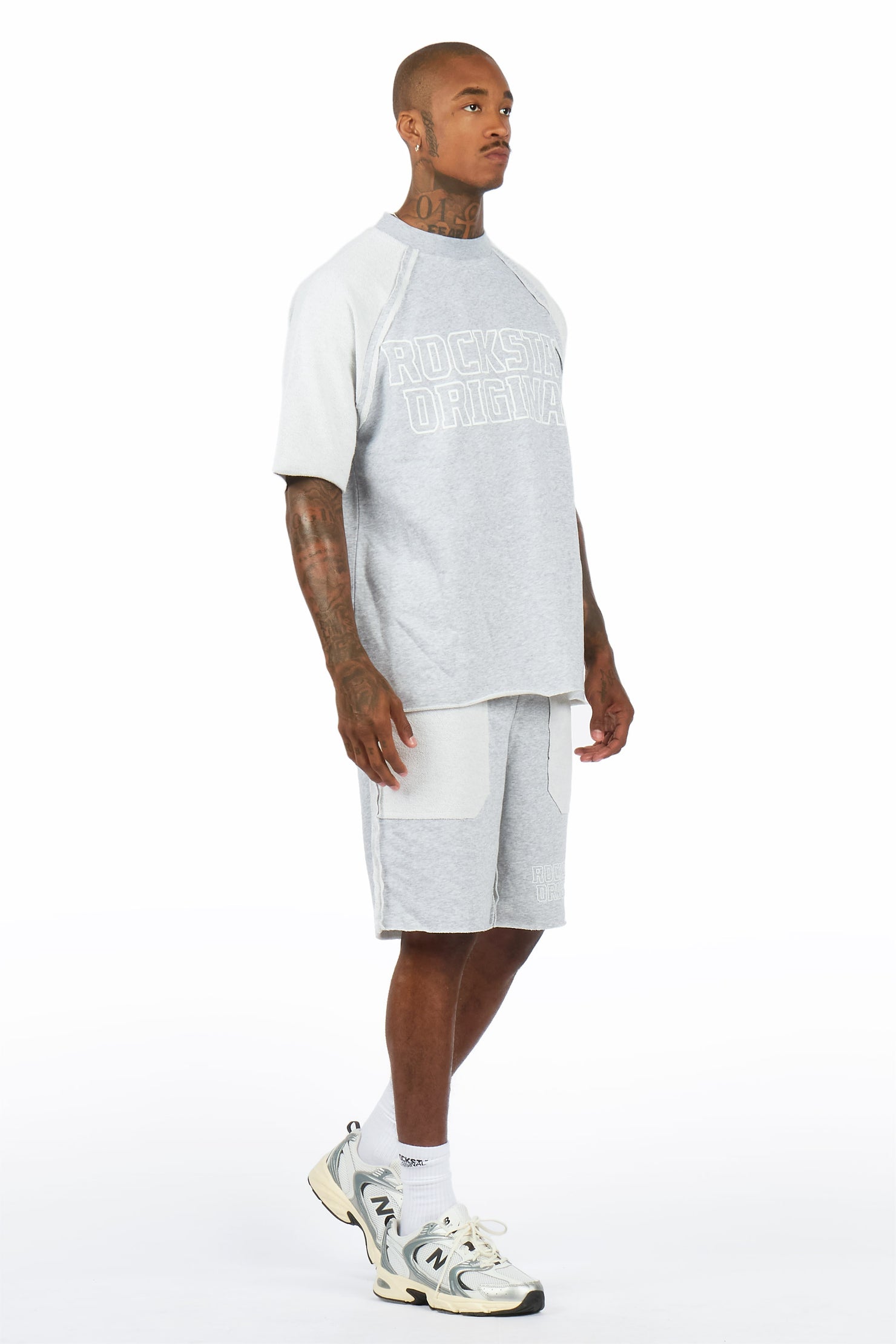 Essential Heather Grey T-Shirt/Short Set