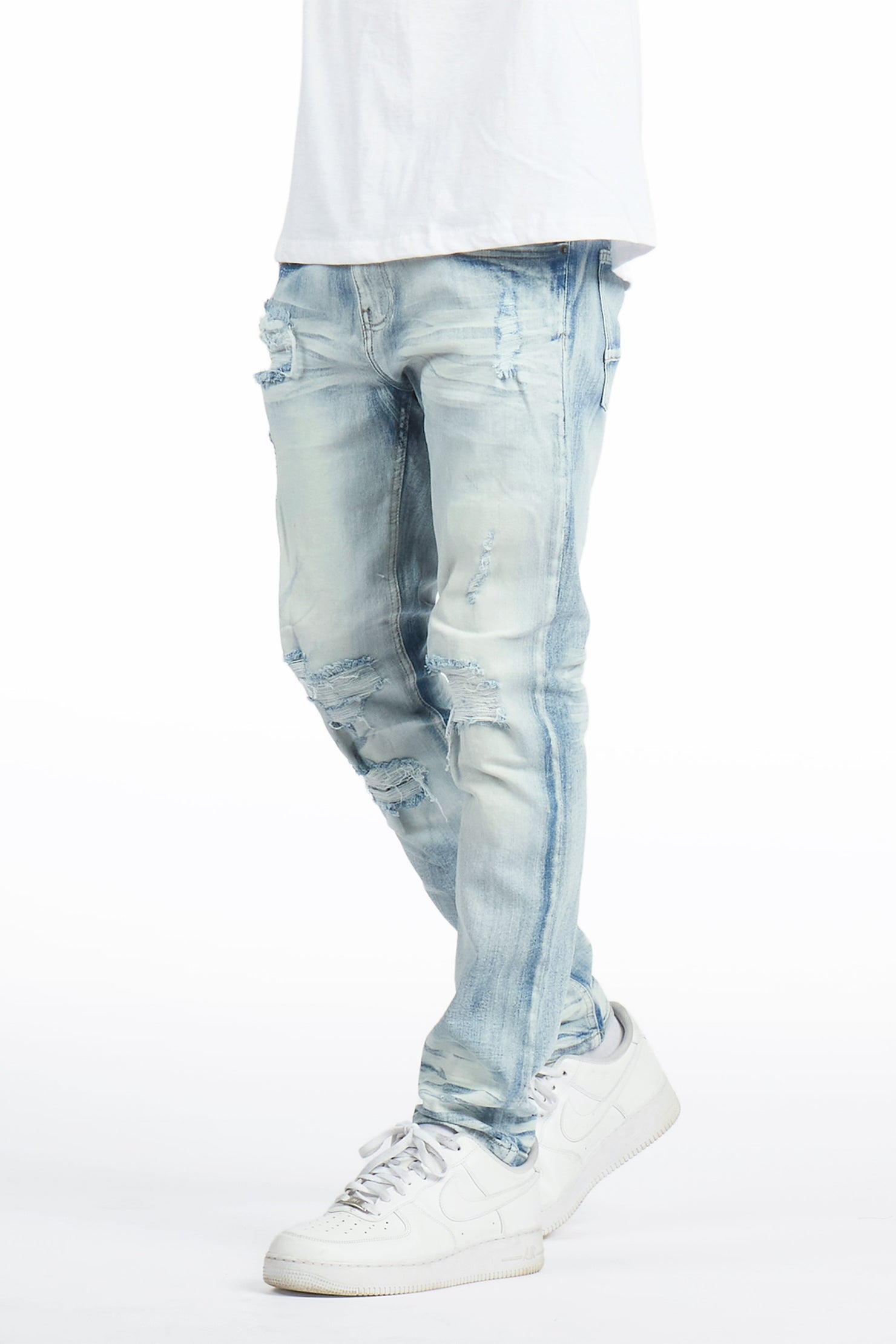 Enzi Light Sand Blue Slim Fit Jean