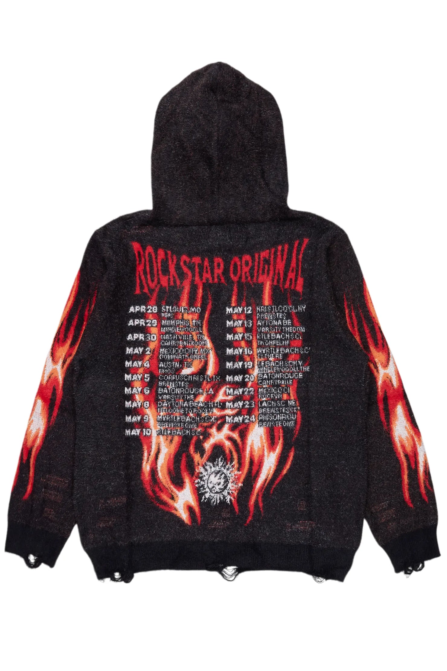 Fuka Black Knit Hoodie