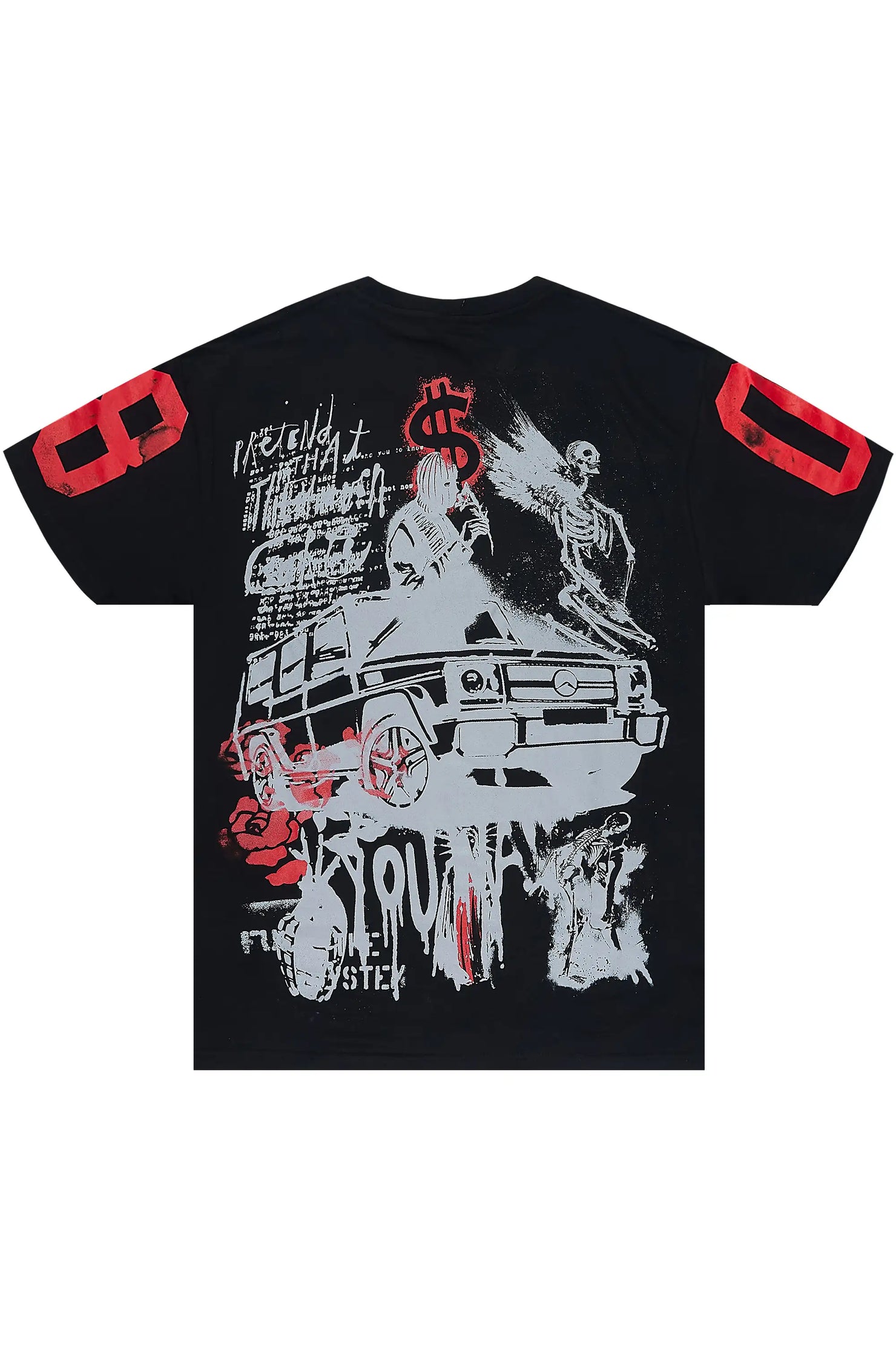 Kammile 3.0 Black/ Red Oversized T-Shirt