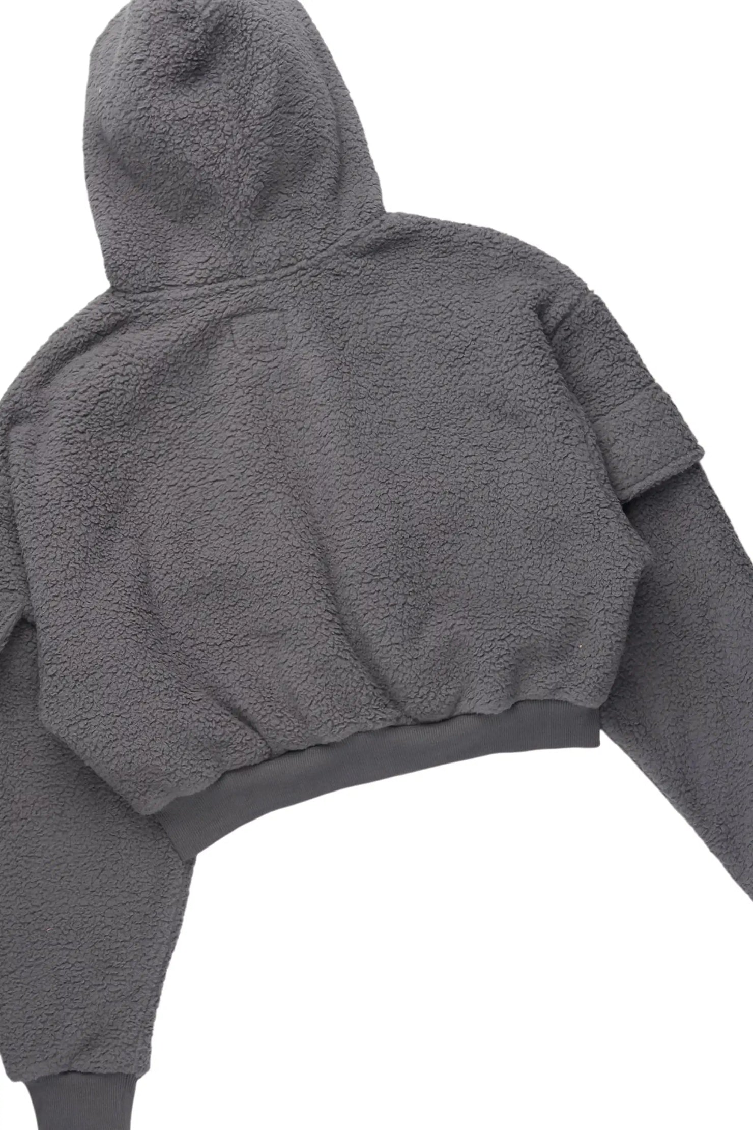 Renea Grey Sherpa Cargo Baggy Fit Track Set