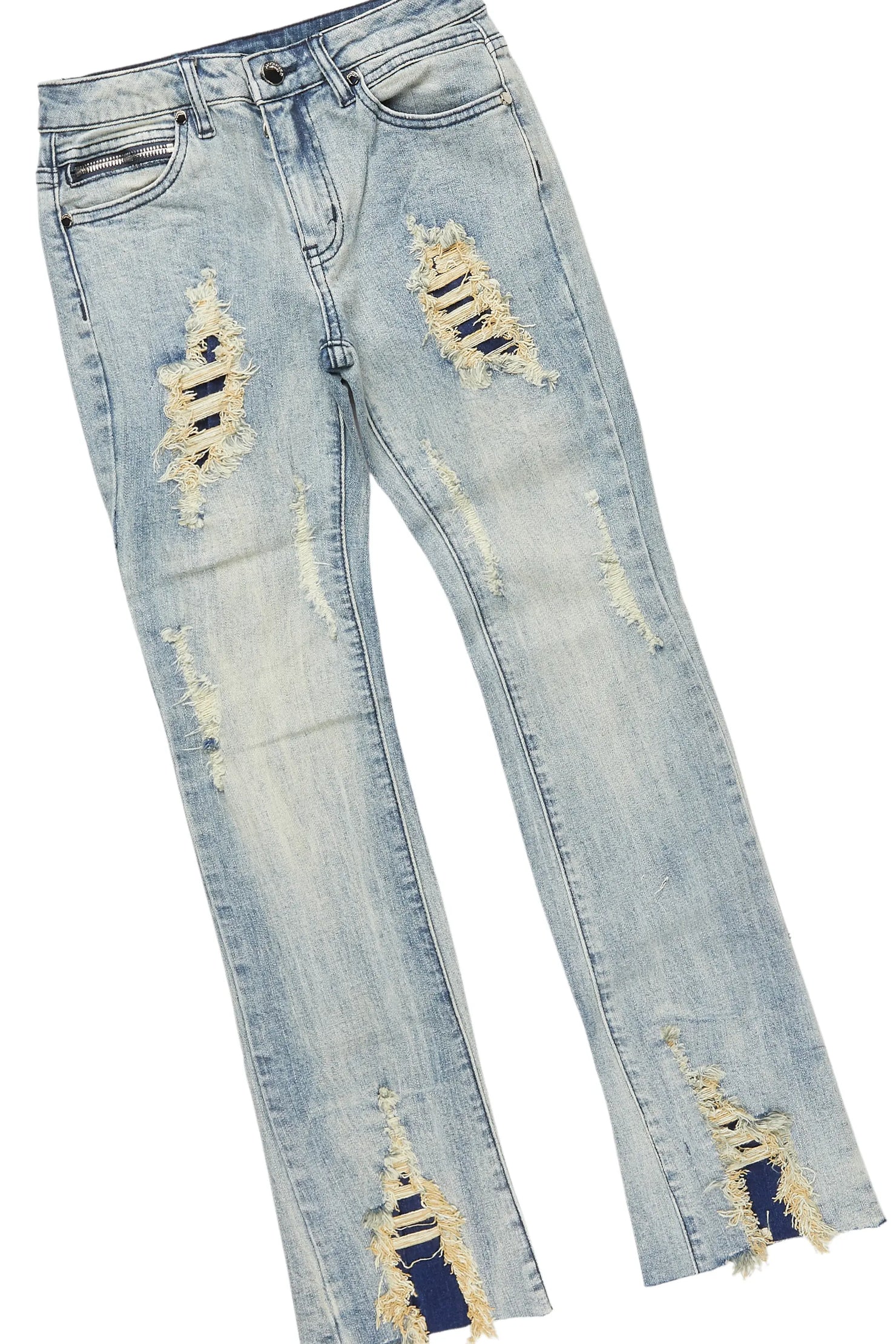 Boys Soweto Red Hoodie/Stacked Flare Jean Set