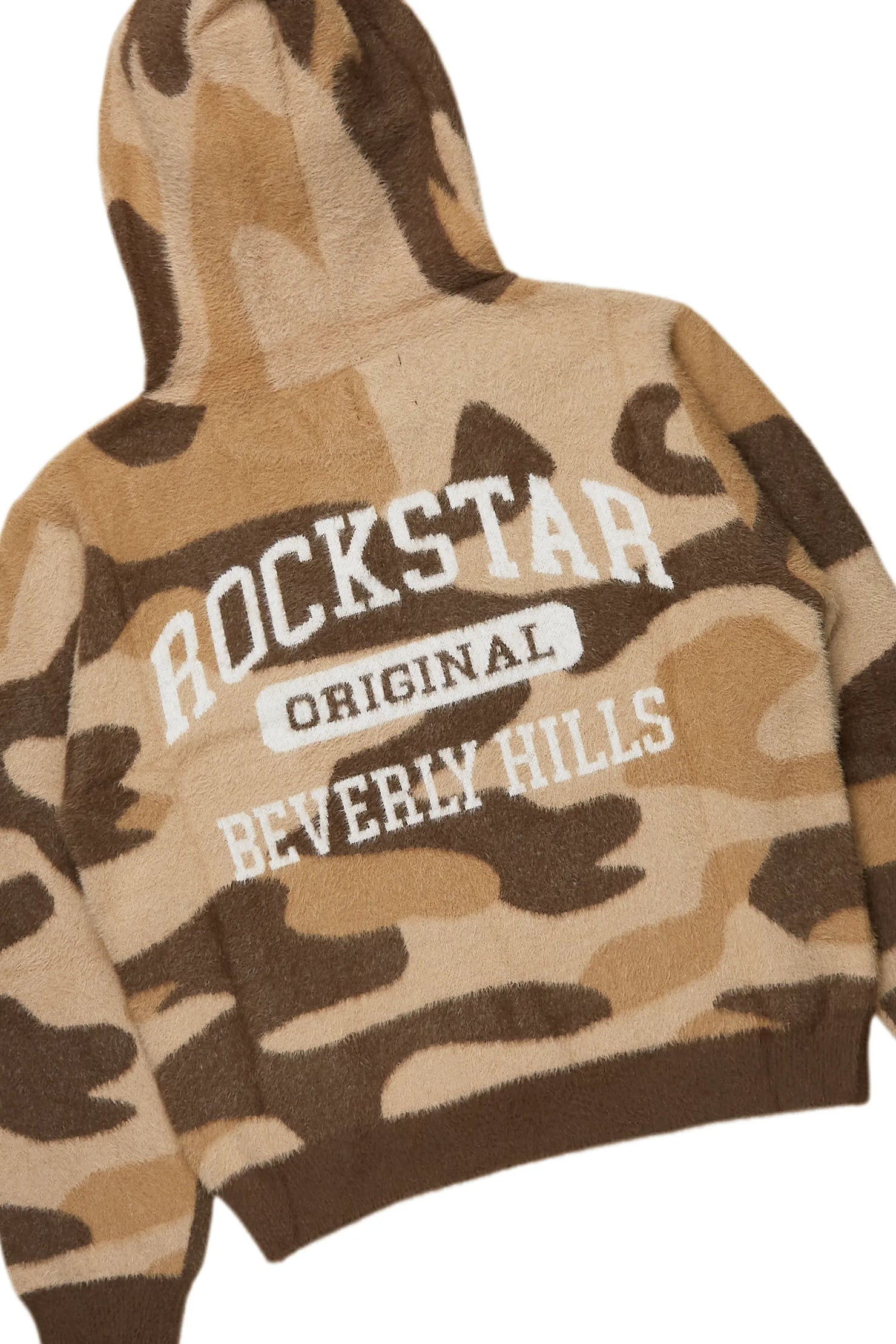 Member Camo Brown Stacked Flare Knitted Mohair Track Set