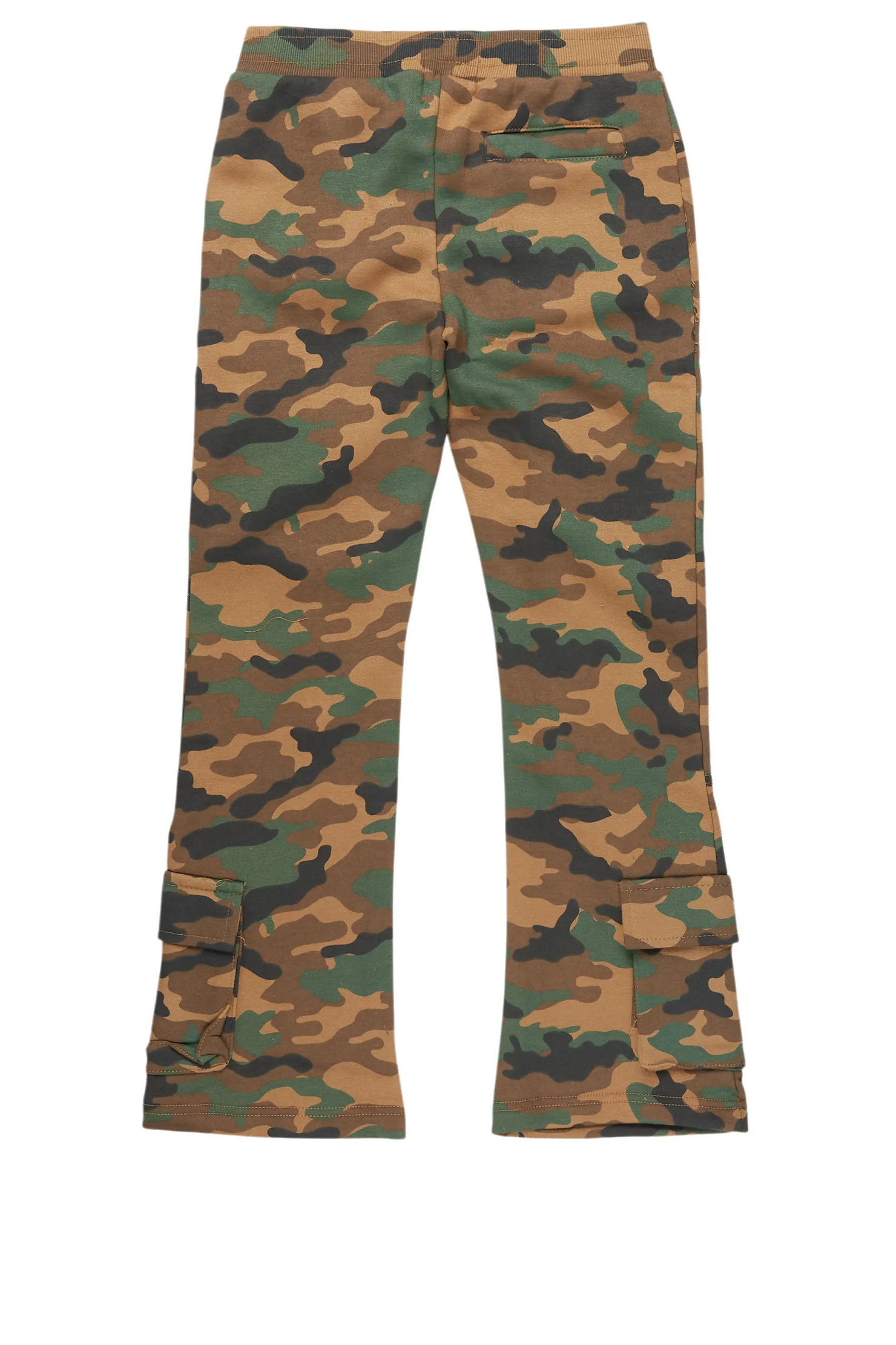 Boys Connor Faded Camo Stacked Flare Track Pant