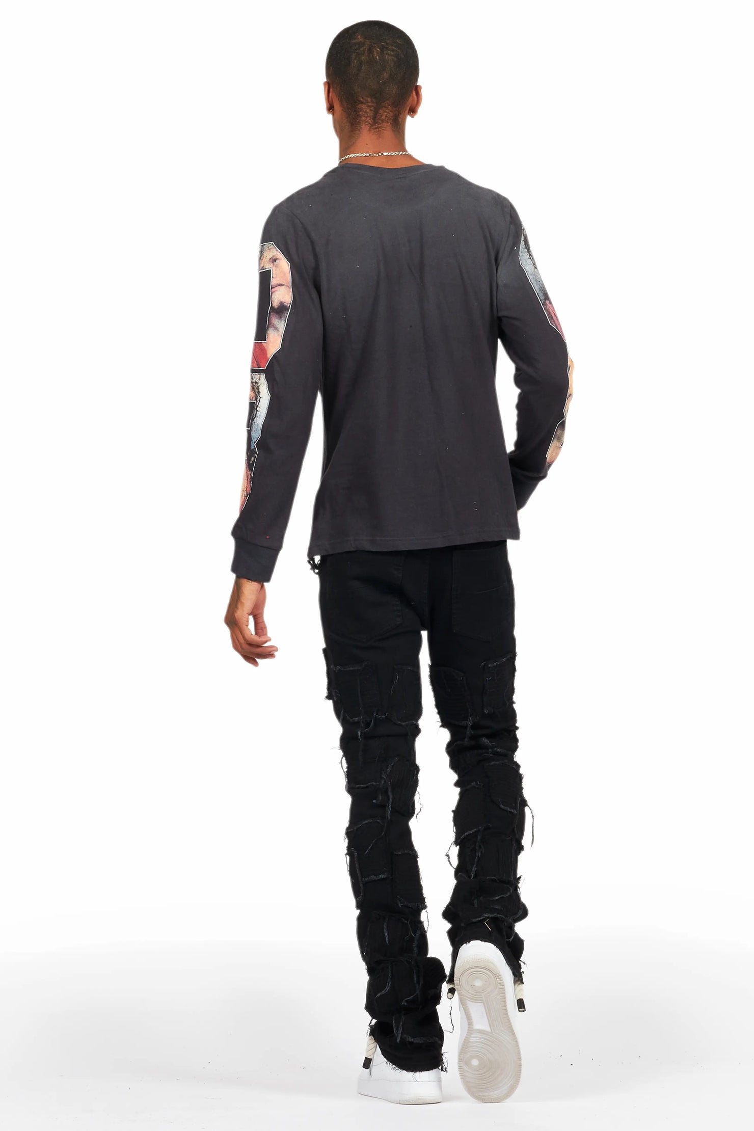 Gawel Jet Black Stacked Flare Jean