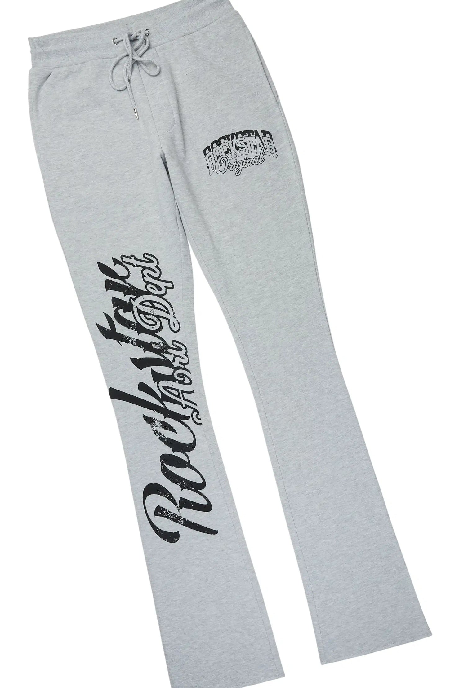 Blazon Heather Grey Hoodie/Stacked Pant Track Set