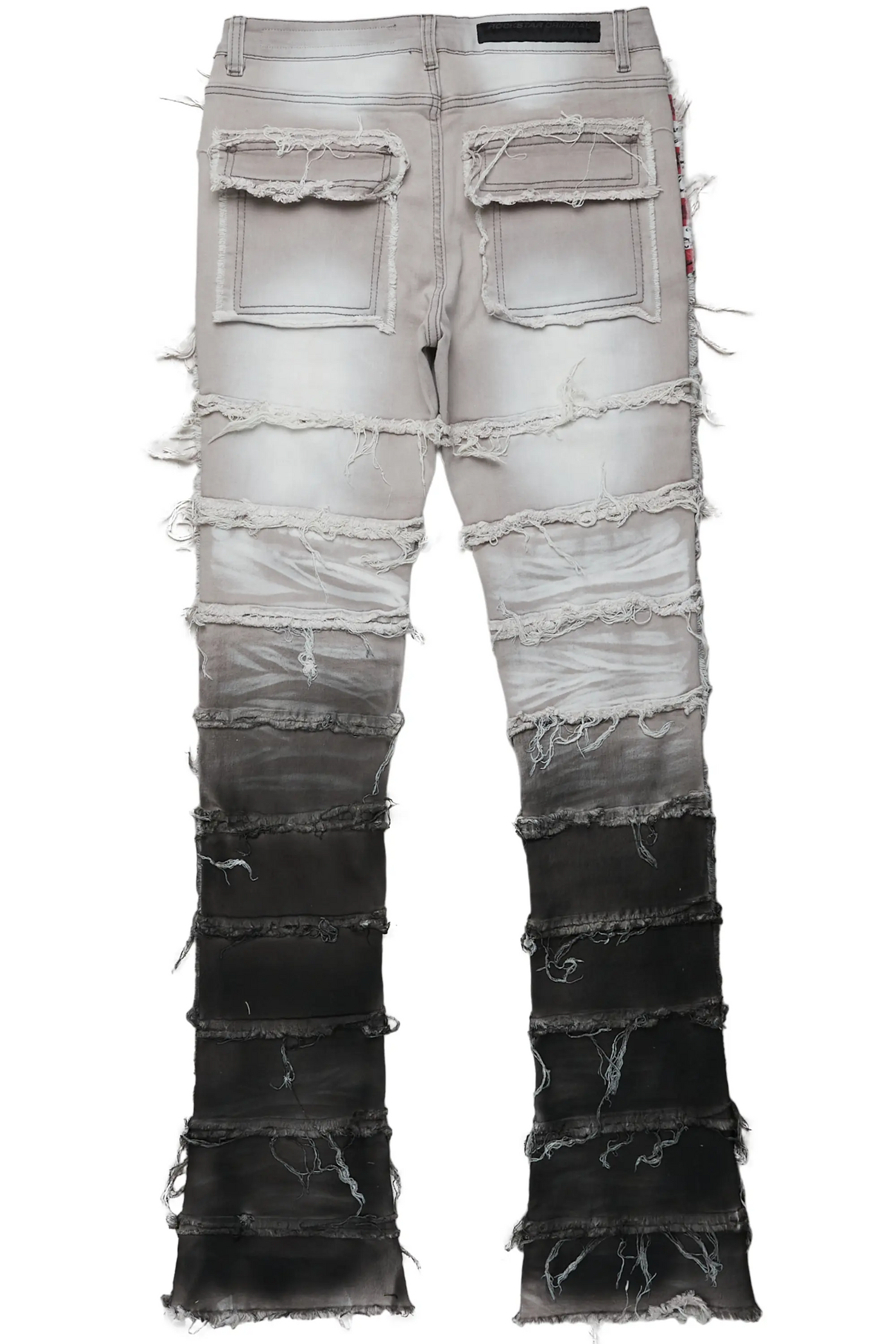 Mads Grey Painter Stacked Flare Jean