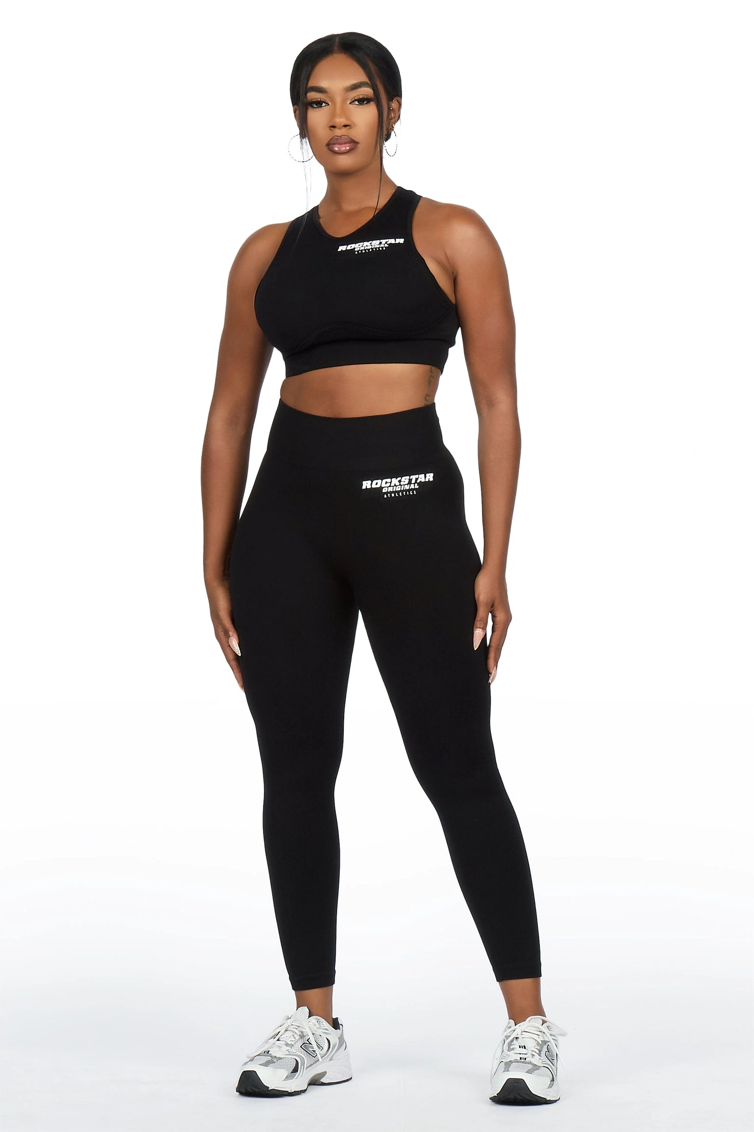 Brevyn Black Tank Active Legging Set