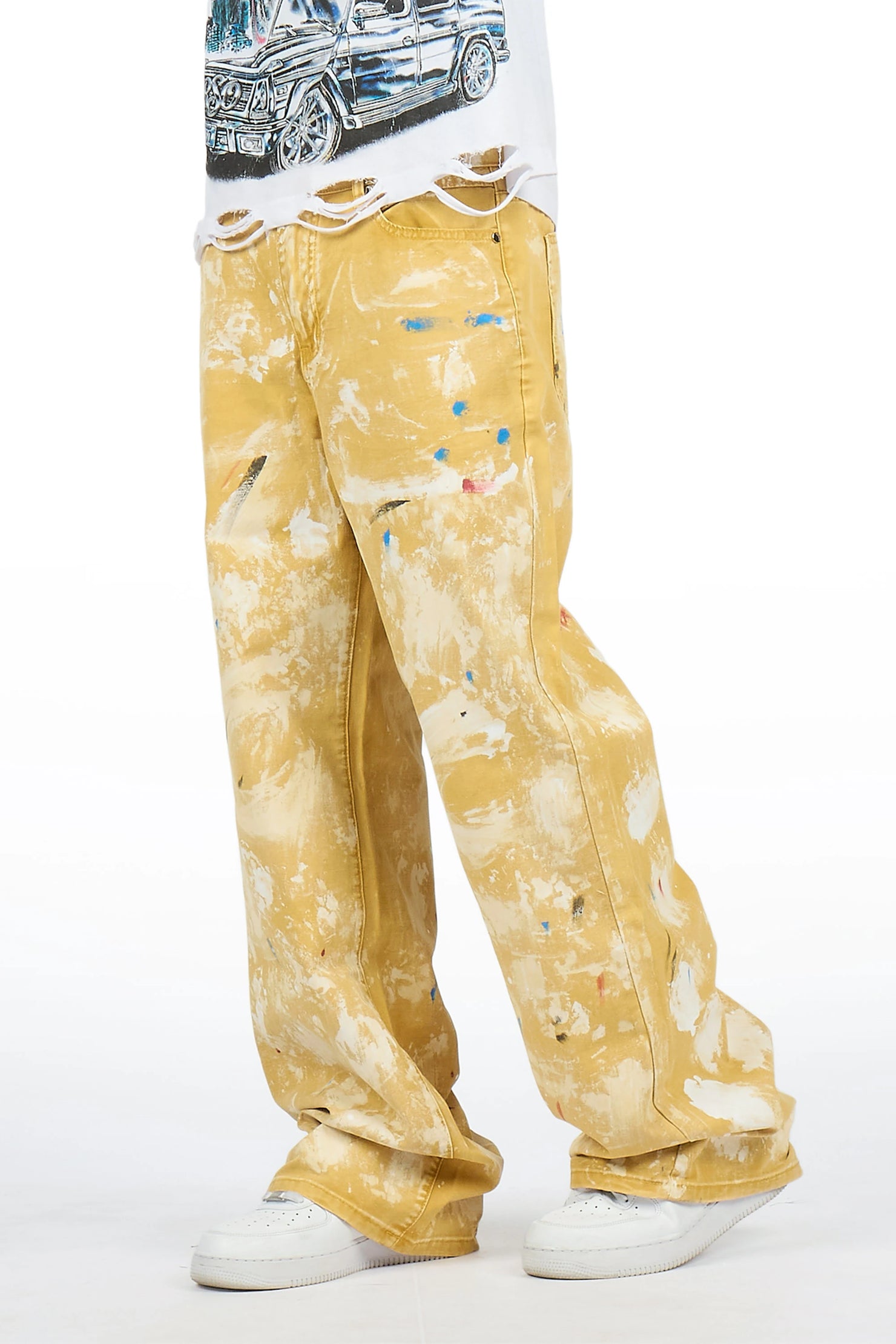 Novi Yellow Painter Baggy Fit Jean