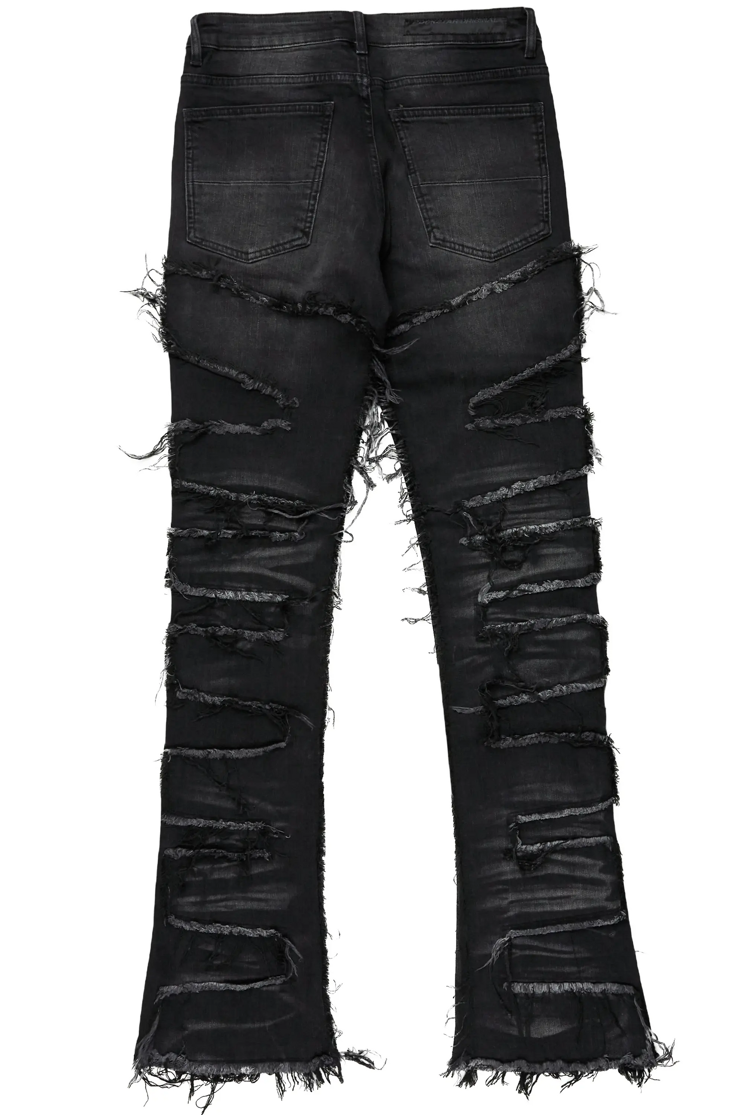 Shake Dark Grey Stacked Flare Jean