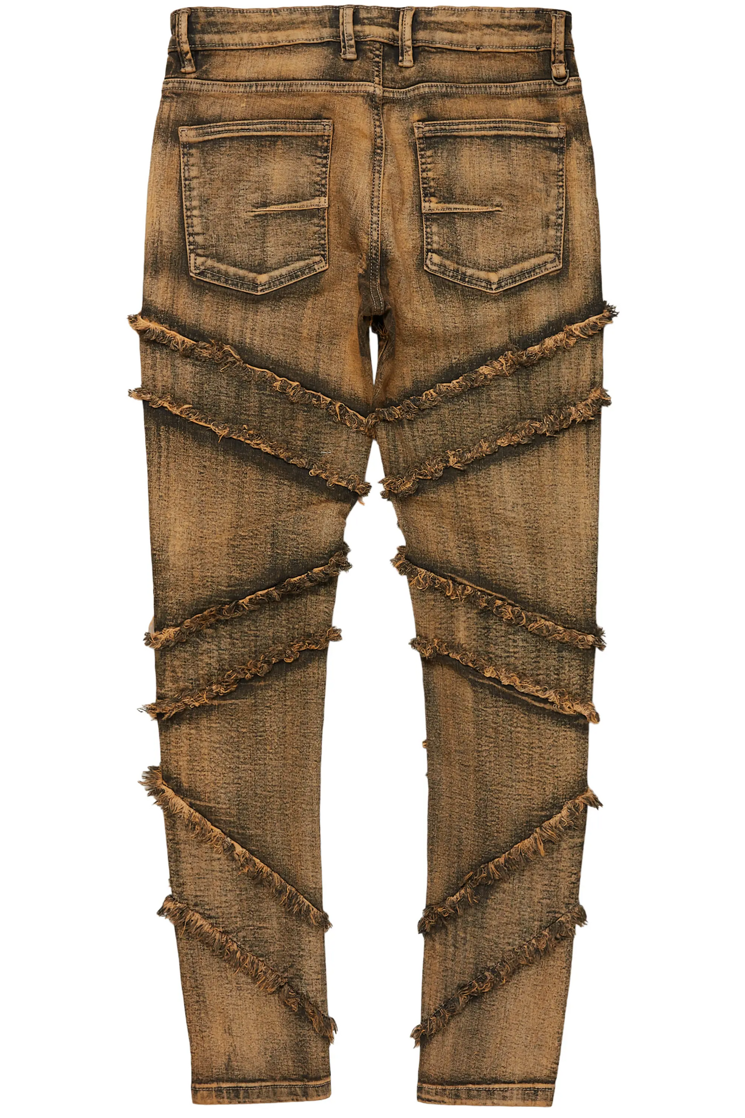Ebrill Gold Patchwork Skinny Fit Jean