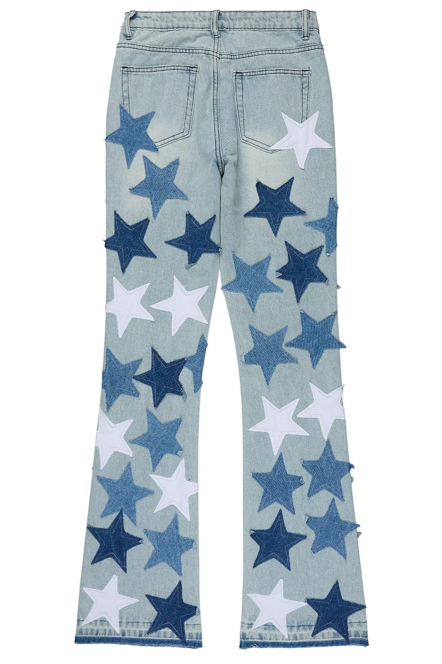 Starlena Light Wash Stacked Flare Jean