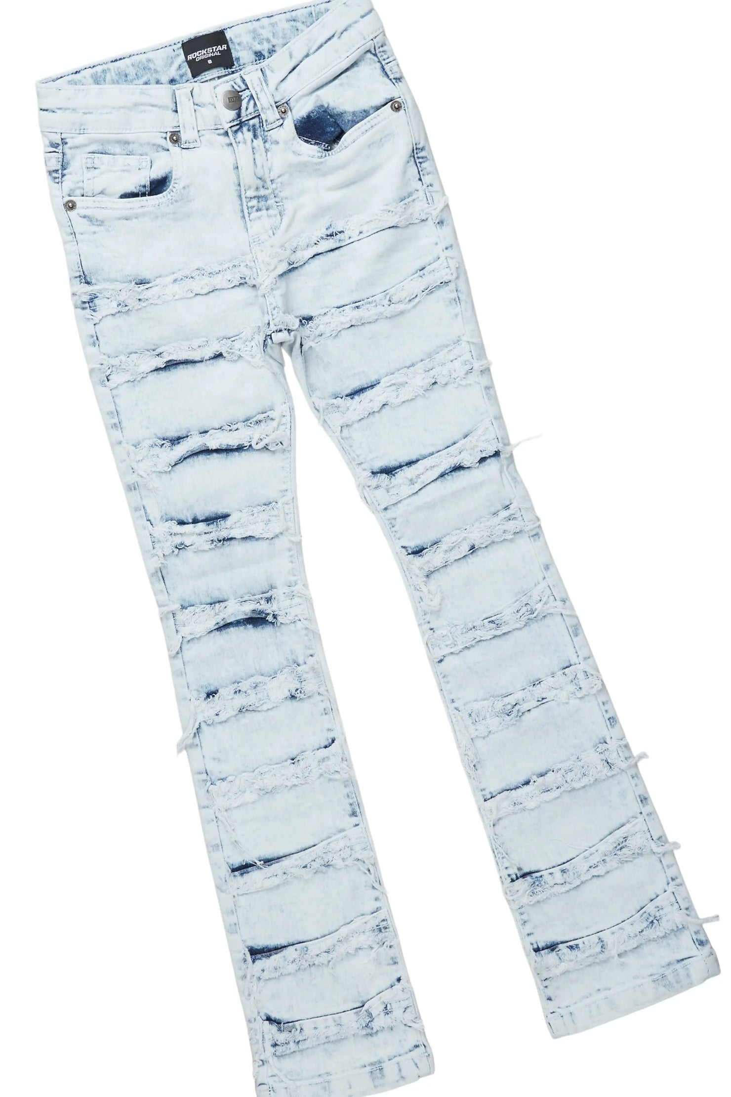 Boys Rakin Grey T-Shirt/Stacked Flare Jean Set