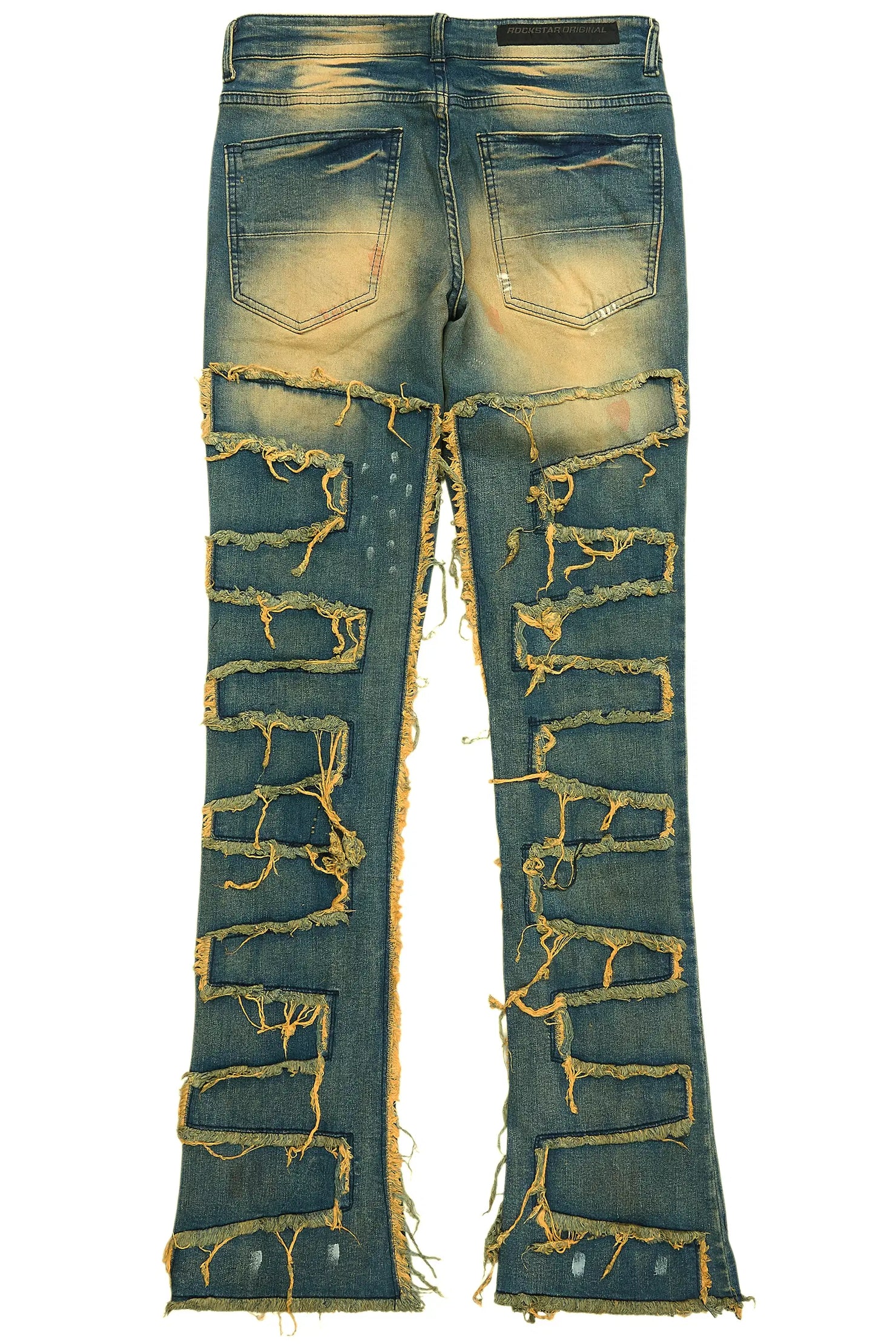 Shake Tint Dirty Blue Stacked Flare Jean