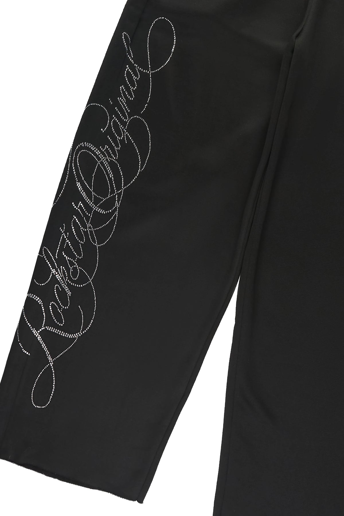 Sharhonda Black Rhinestone Baggy Track Pant