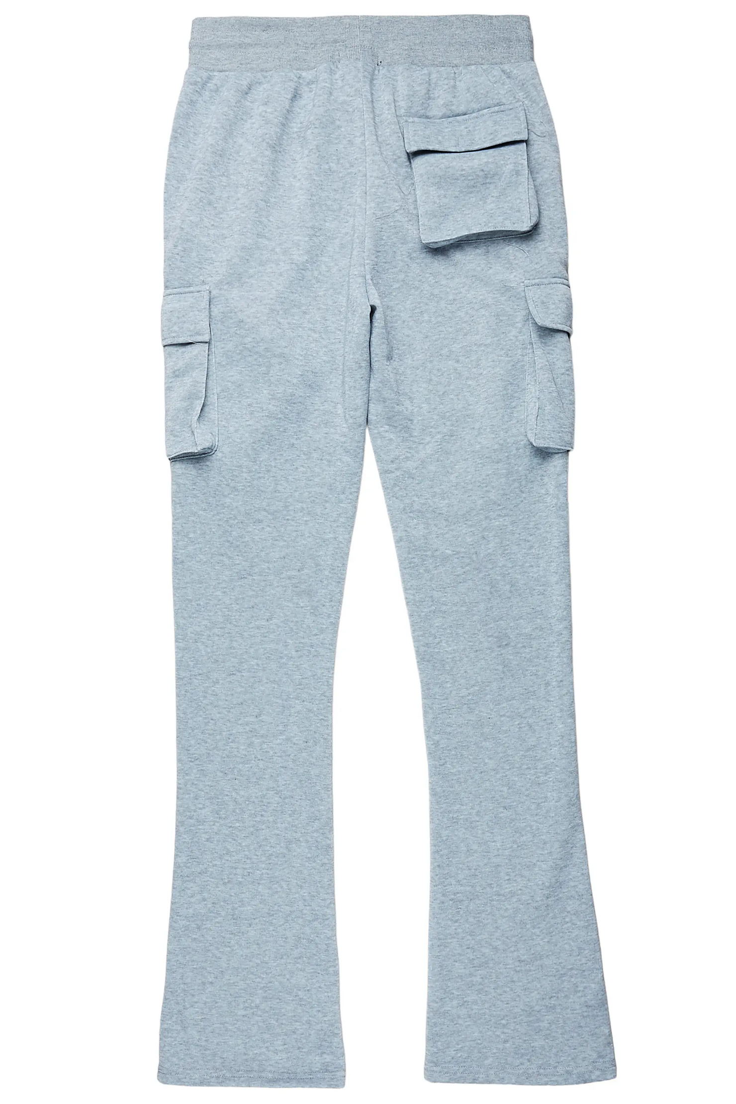 Alpine Heather Grey Stacked Flare Cargo Pant