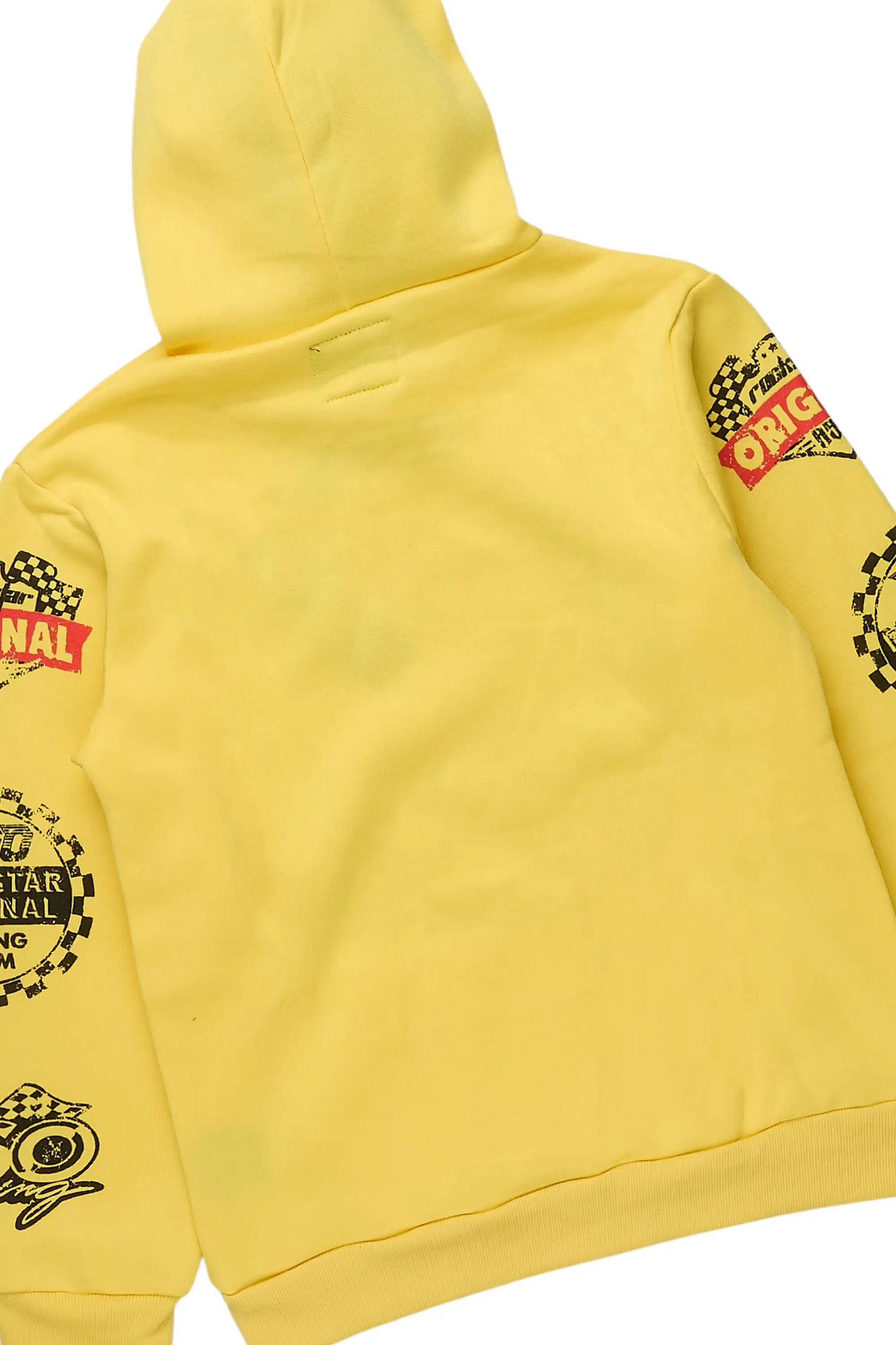Boys Racing Grunge Yellow Stacked Track Set