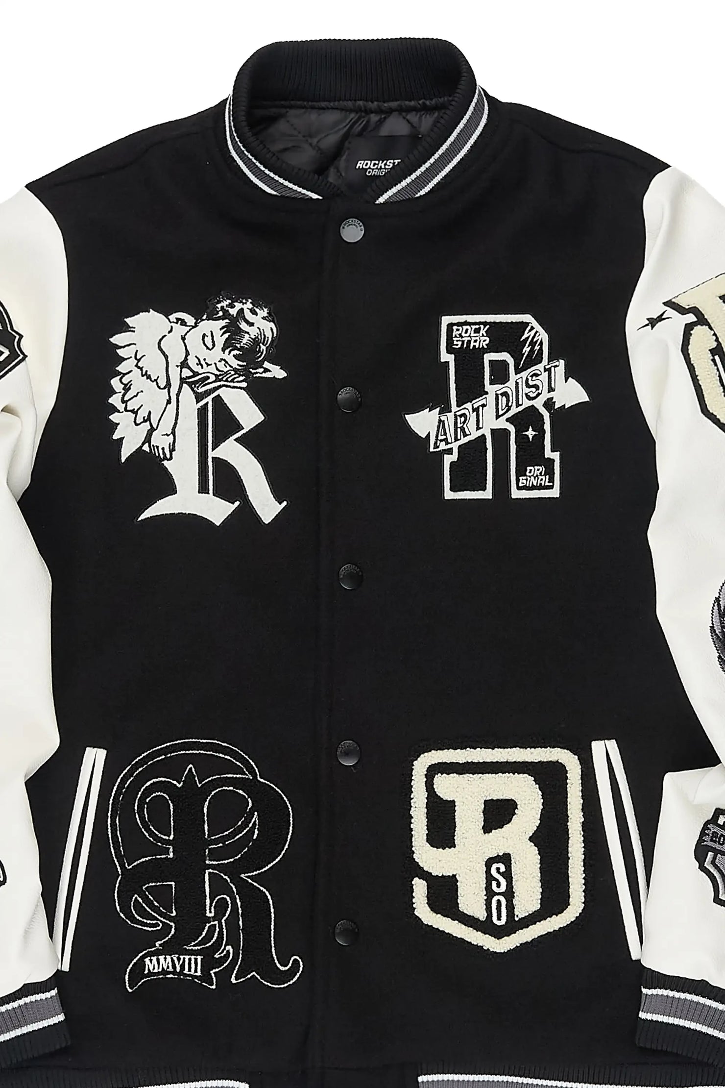 Boys Champion Black Varsity Jacket
