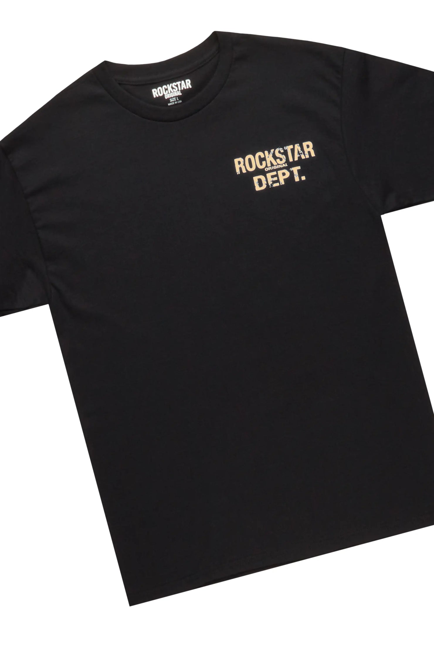 Lake Black T-Shirt & Ricky Tan PU Super Stacked Jean Bundle