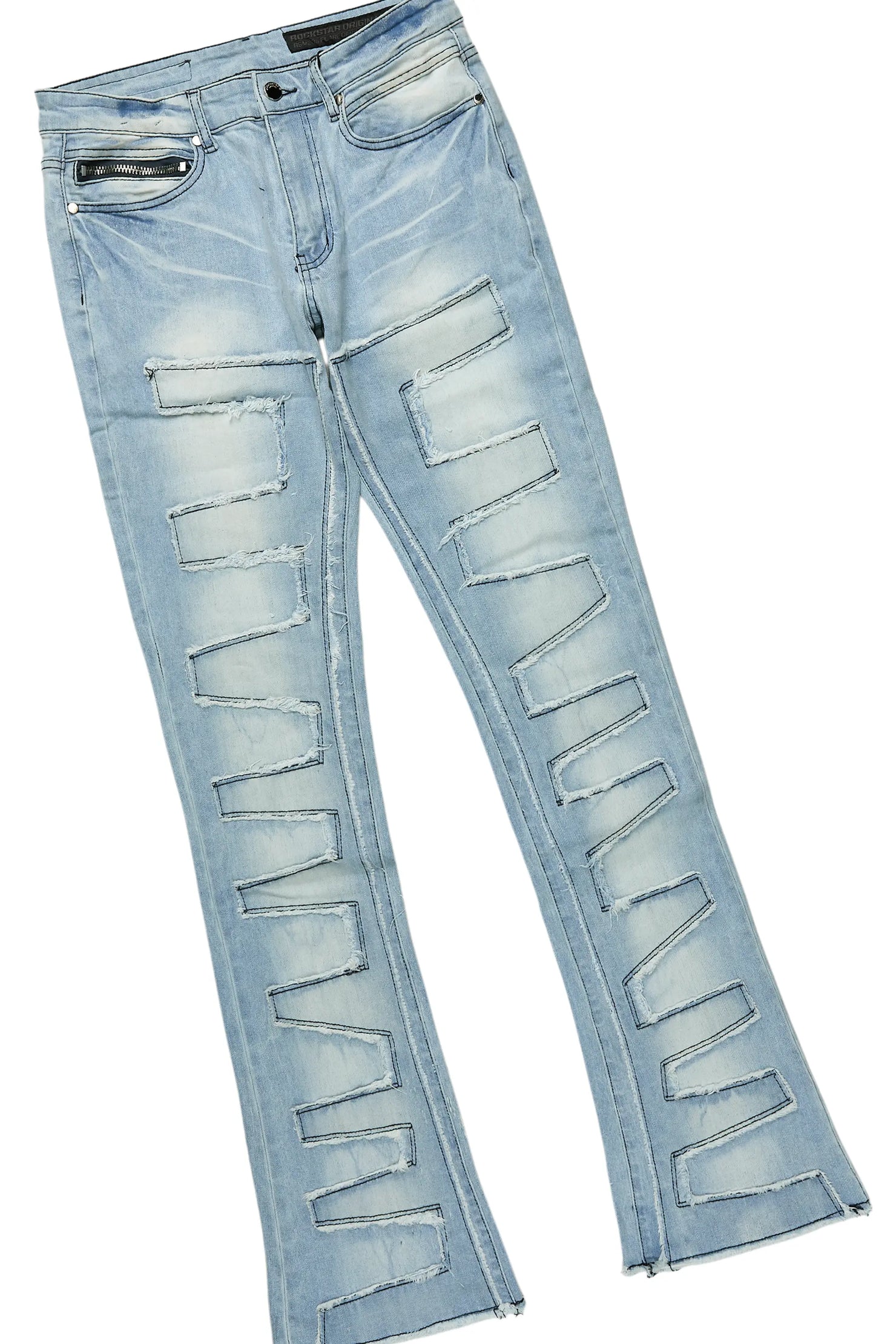 Tarl White T-Shirt/Stacked Flare Jean Bundle