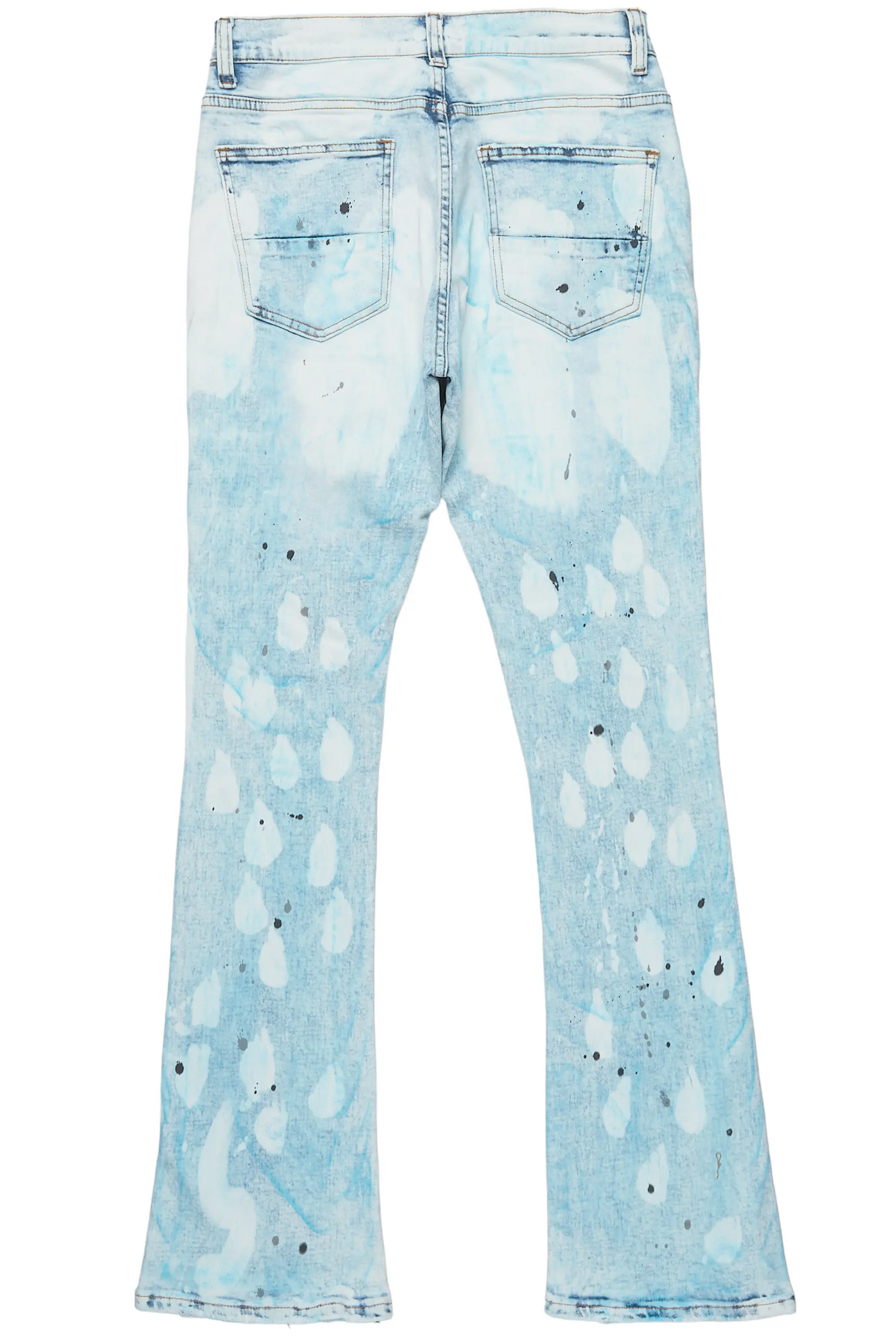 Cantu Light Blue Stacked Flare Jean