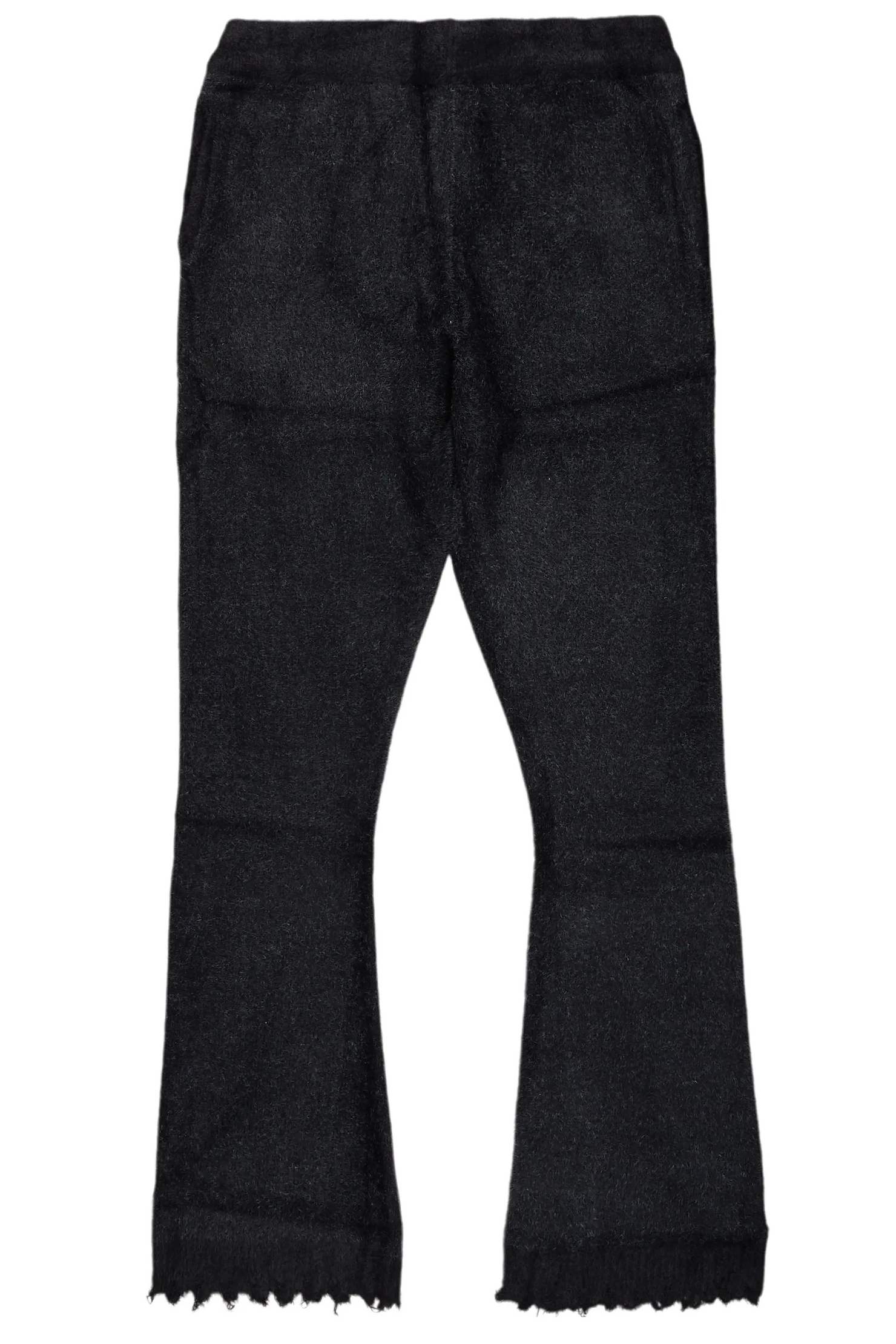 Keve Black Knitted Mohair Flare Sweat Pant