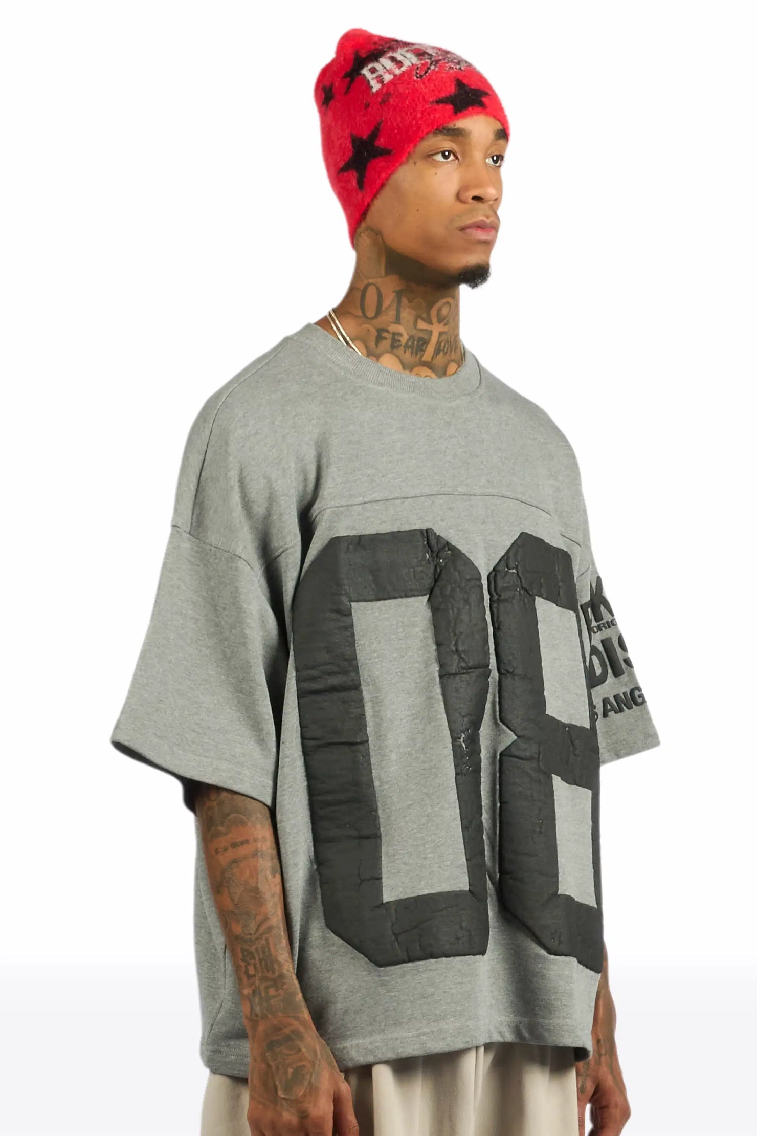 Outline Heather Grey French Terry T-Shirt