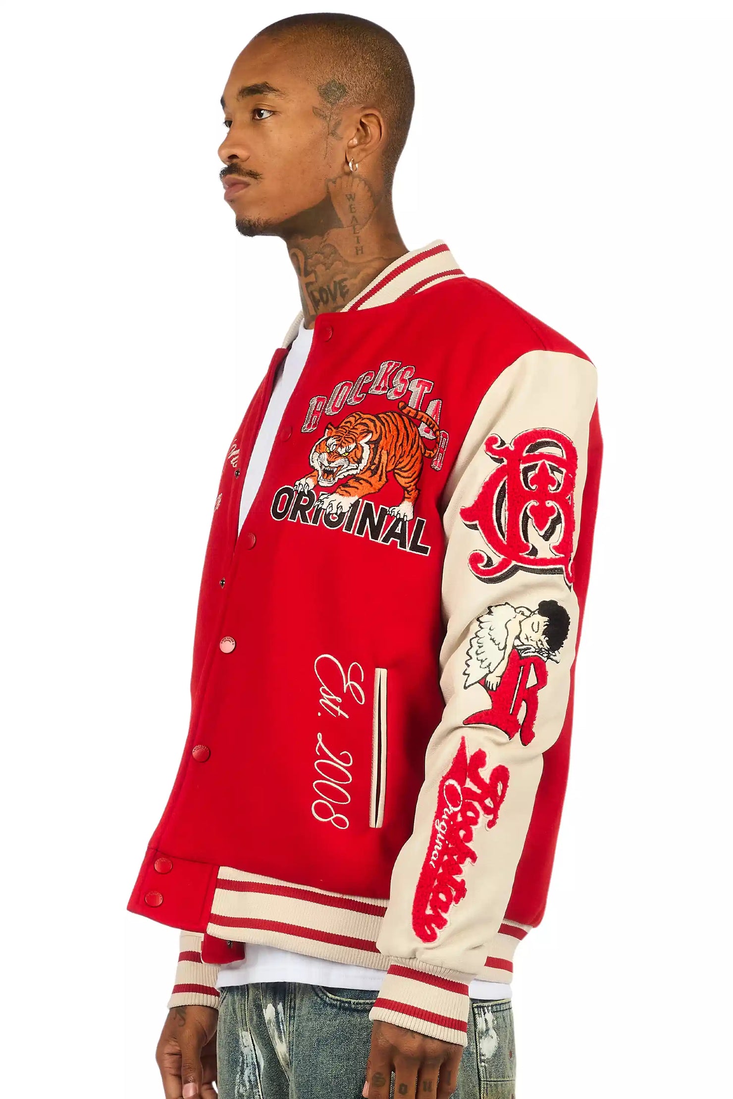 Alaric Red Varsity Jacket