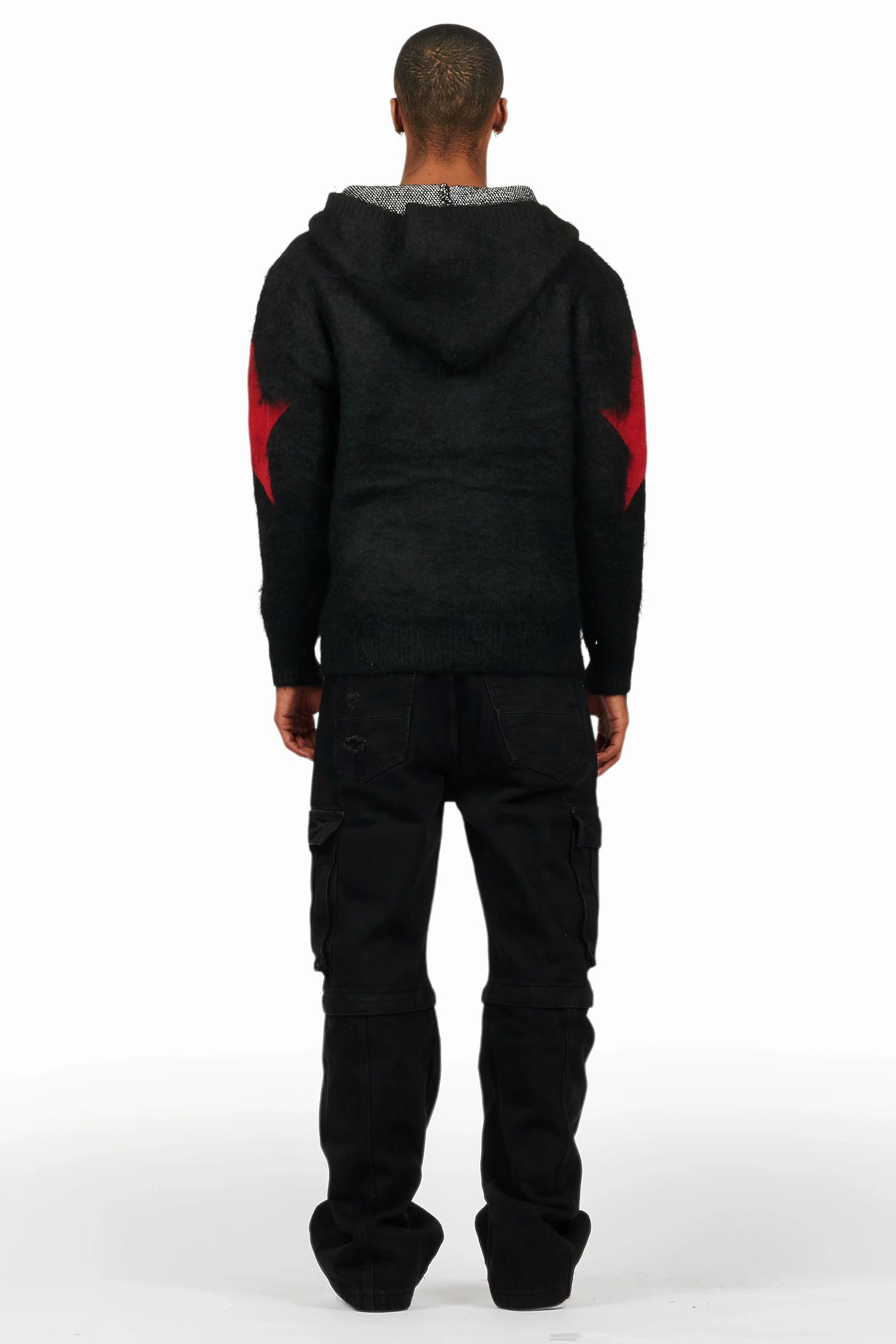 States Black Mohair Hoodie/Baggy Fit Jean Bundle