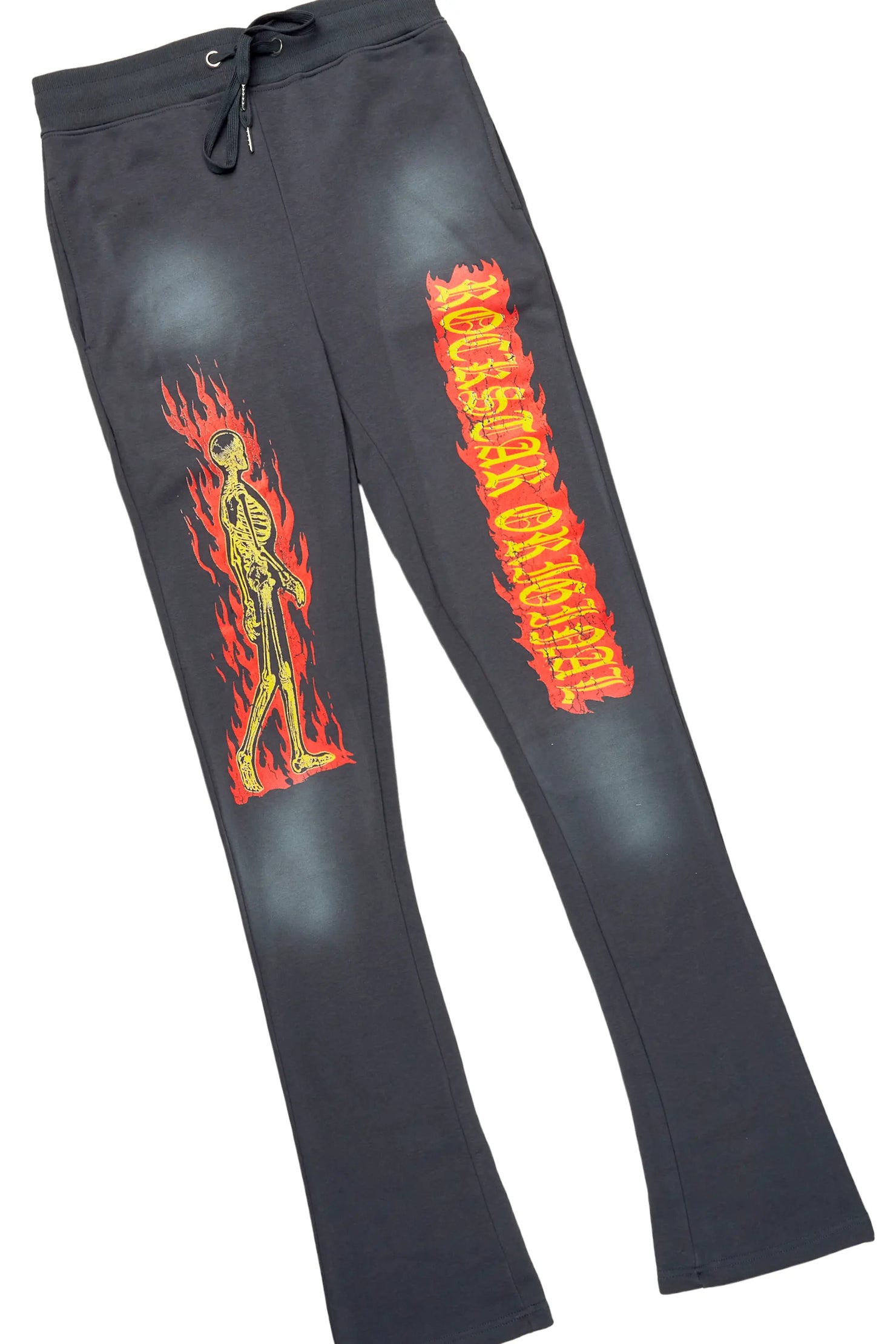 Waho Charcoal/Black T-Shirt/Stacked Flare Track Set