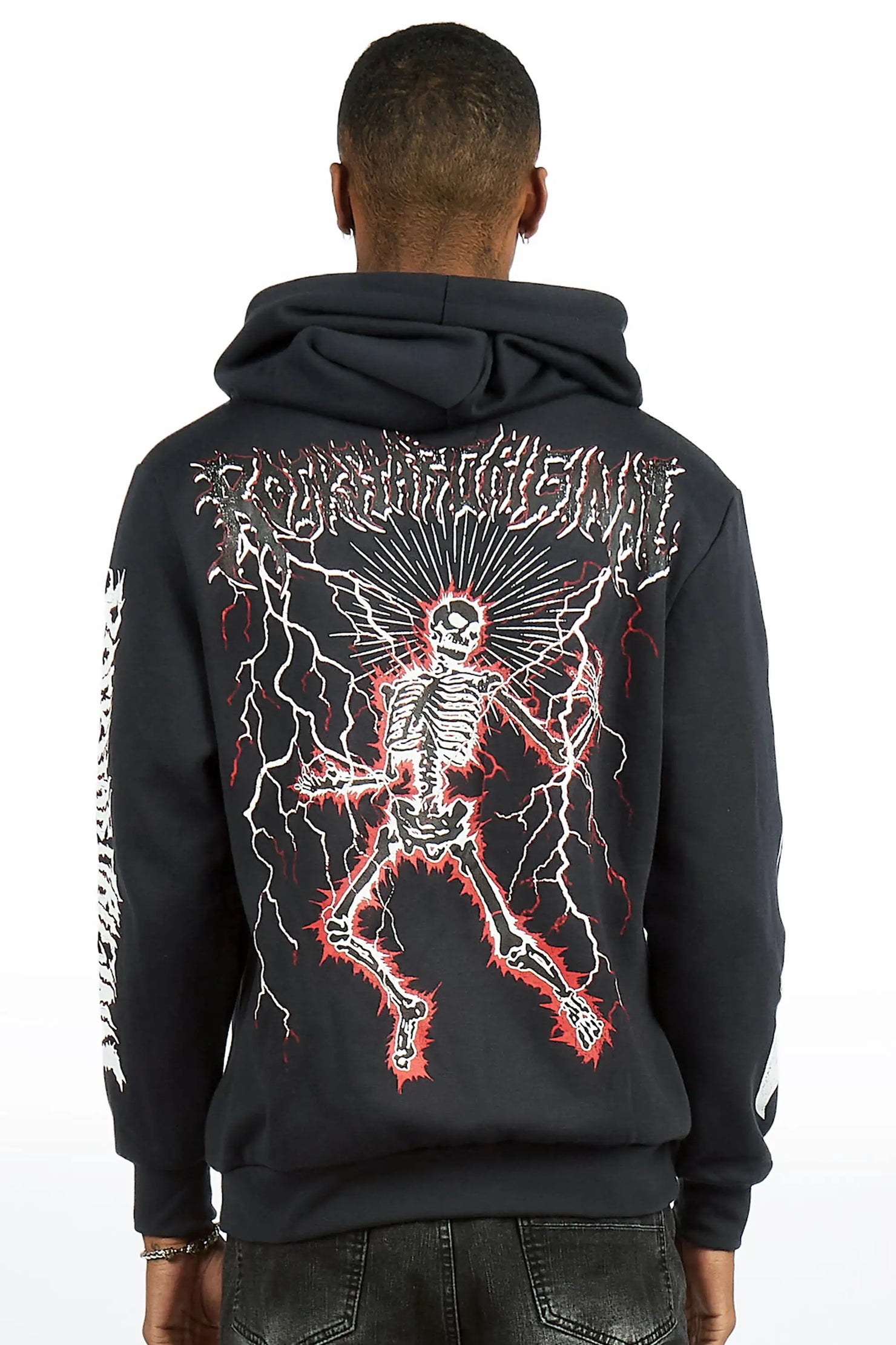 Deathrow Navy Graphic Hoodie