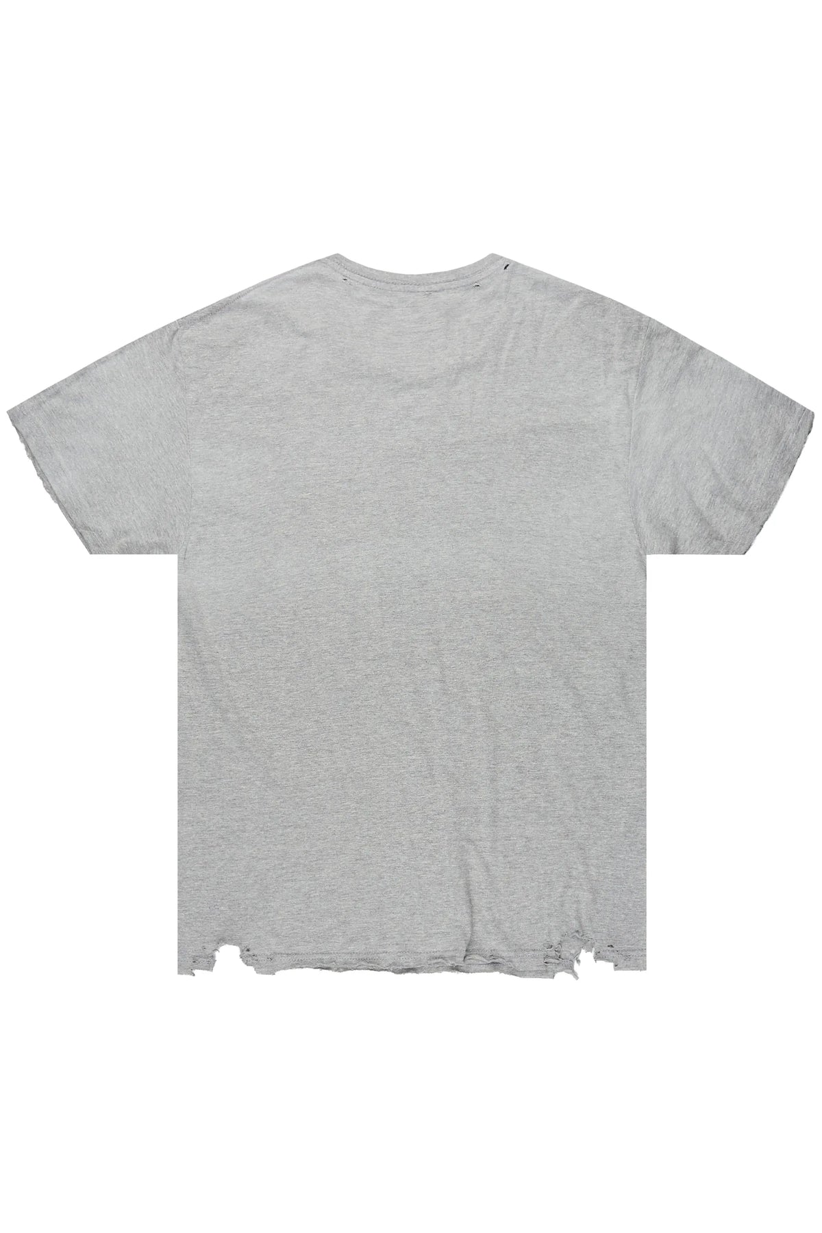 Lazzo Heather Grey Distressed T-Shirt