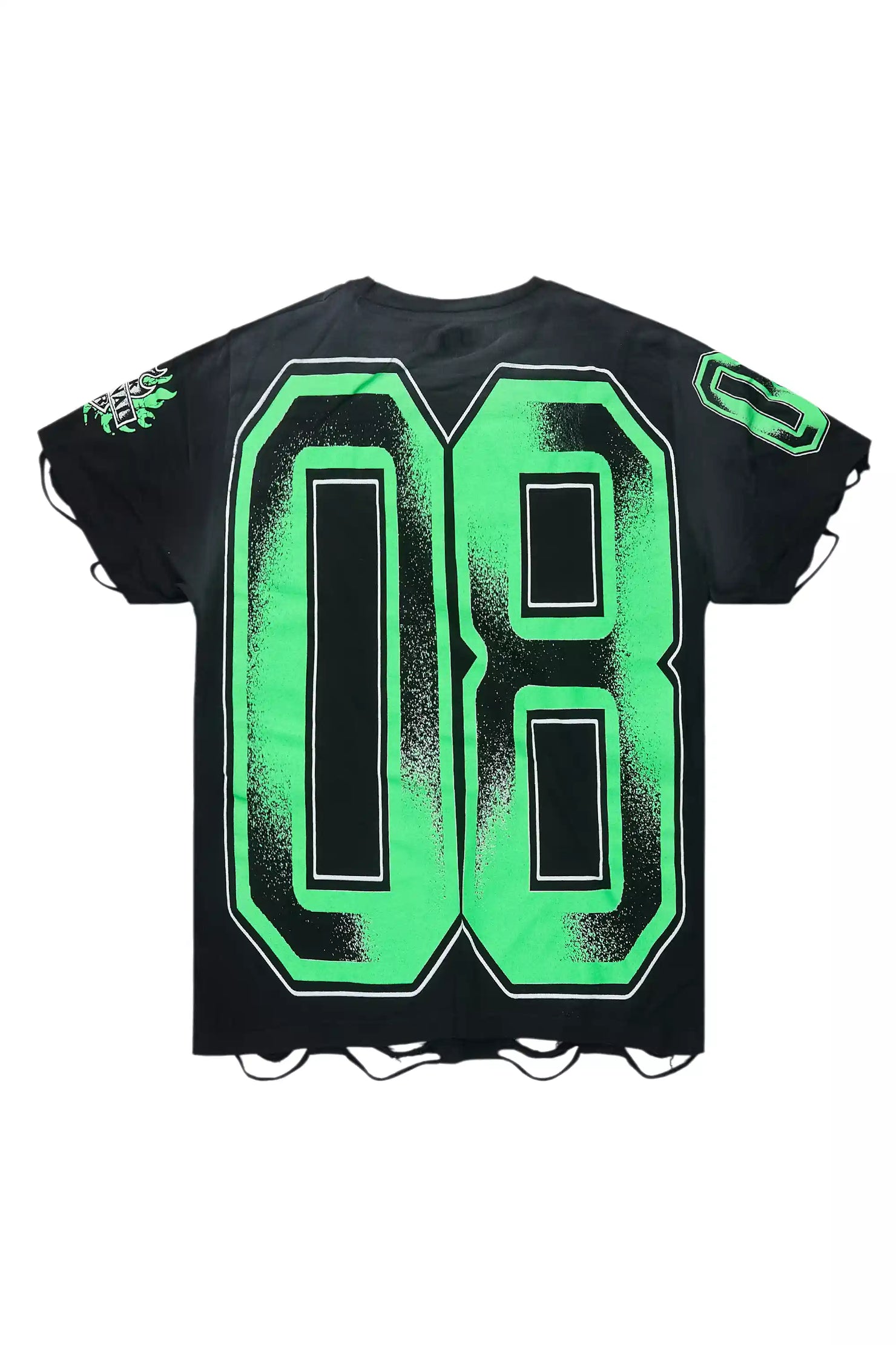 Alim Black/Green Oversized Graphic T-Shirt