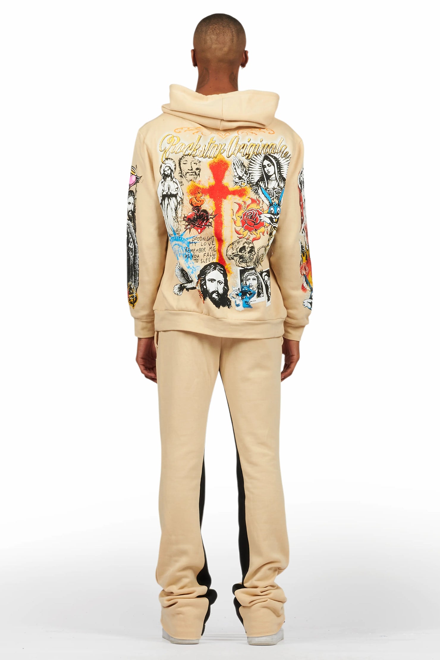 Santos Beige Hoodie/Baggy Track Pant Set