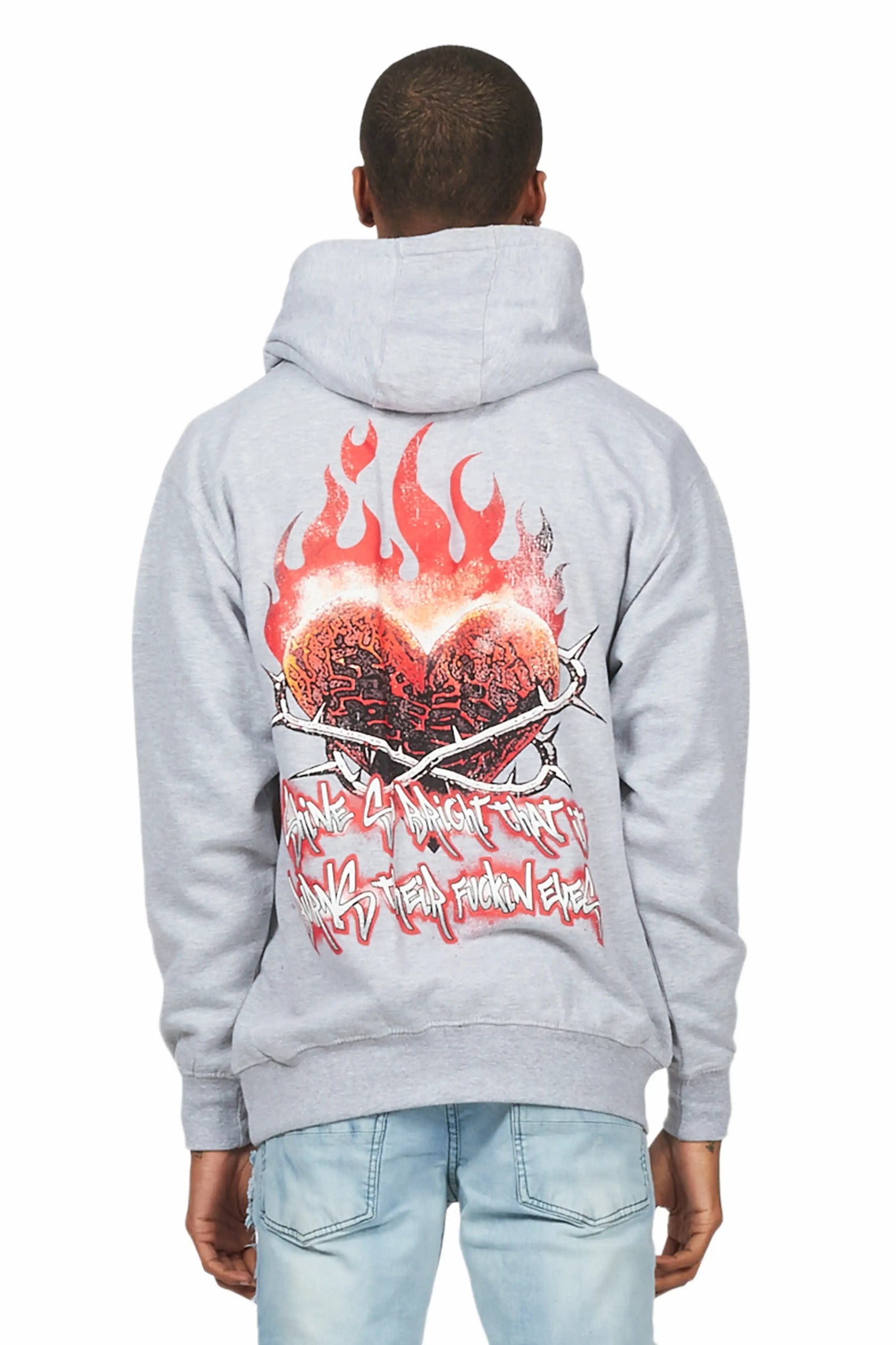 Euclid Heather Grey Graphic Hoodie