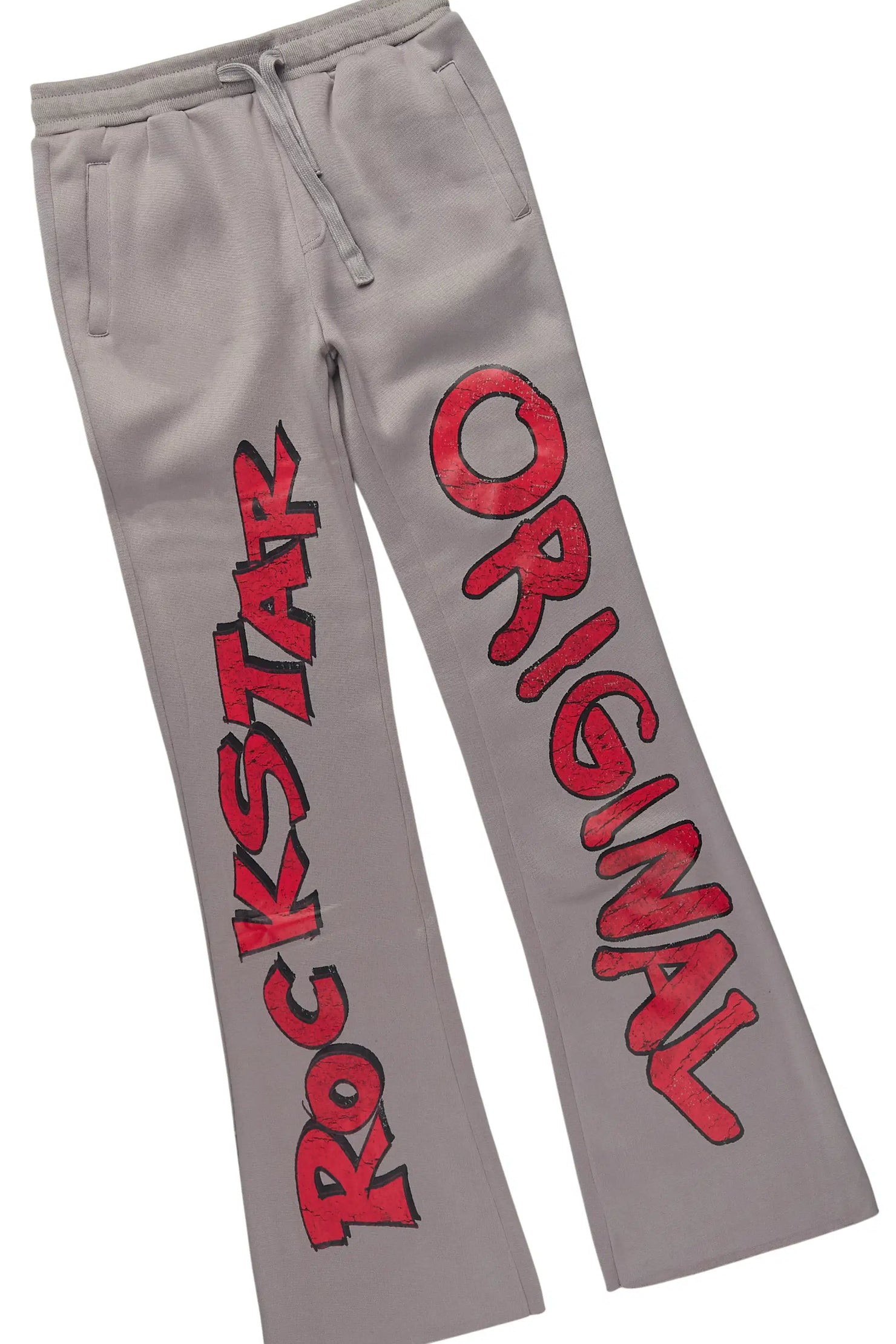 Boys Caevon Grey/Red Stacked Track Set