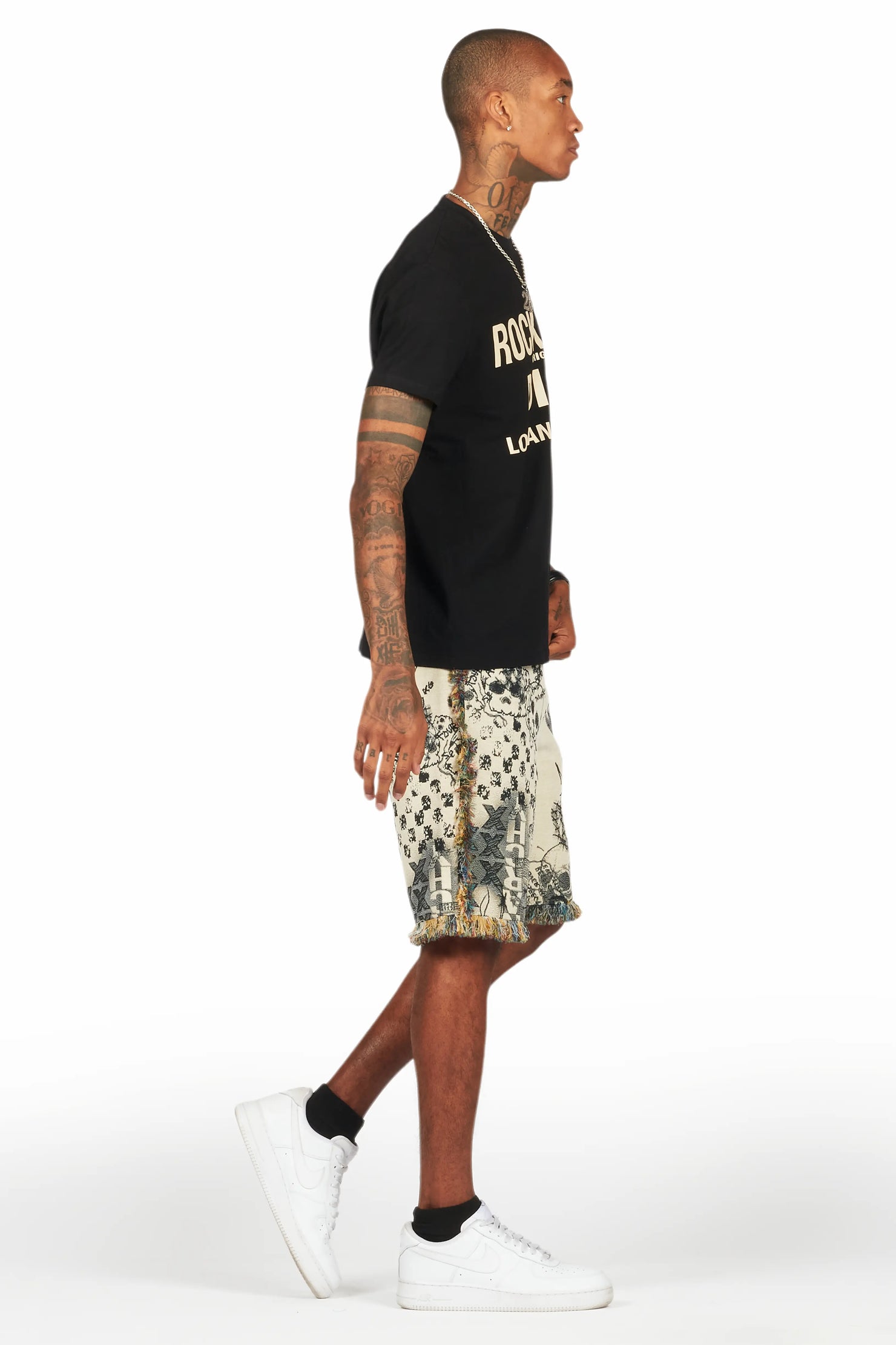 Tappy Black/Beige T-Shirt Short Set