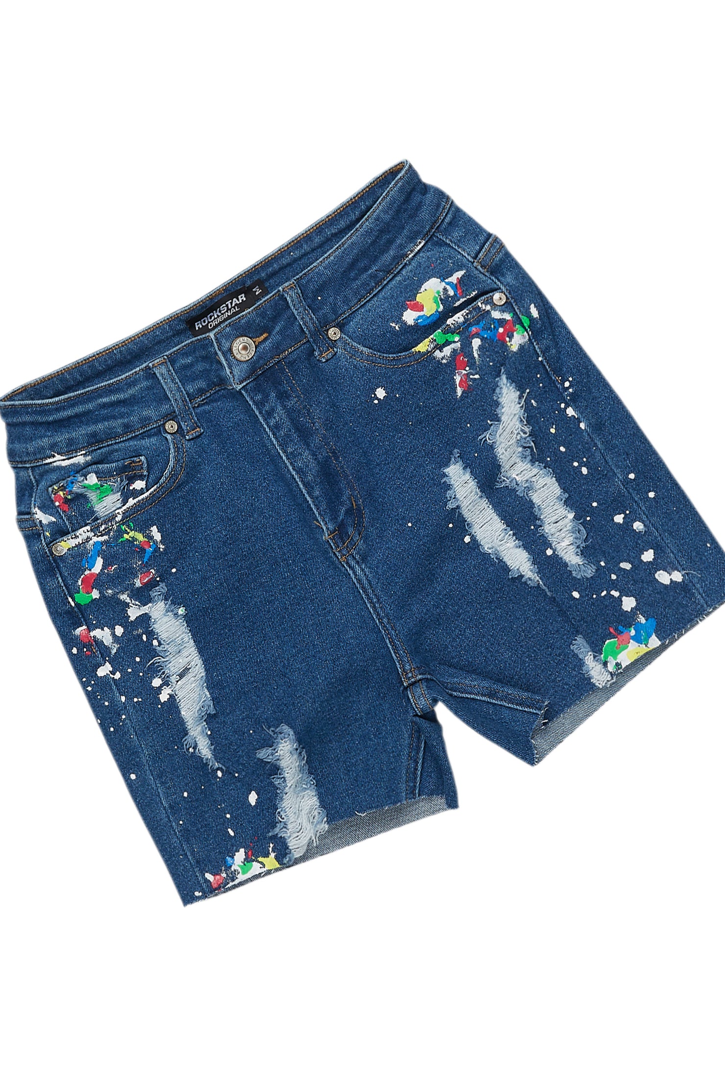 Camesha Green/Blue Denim Short Set