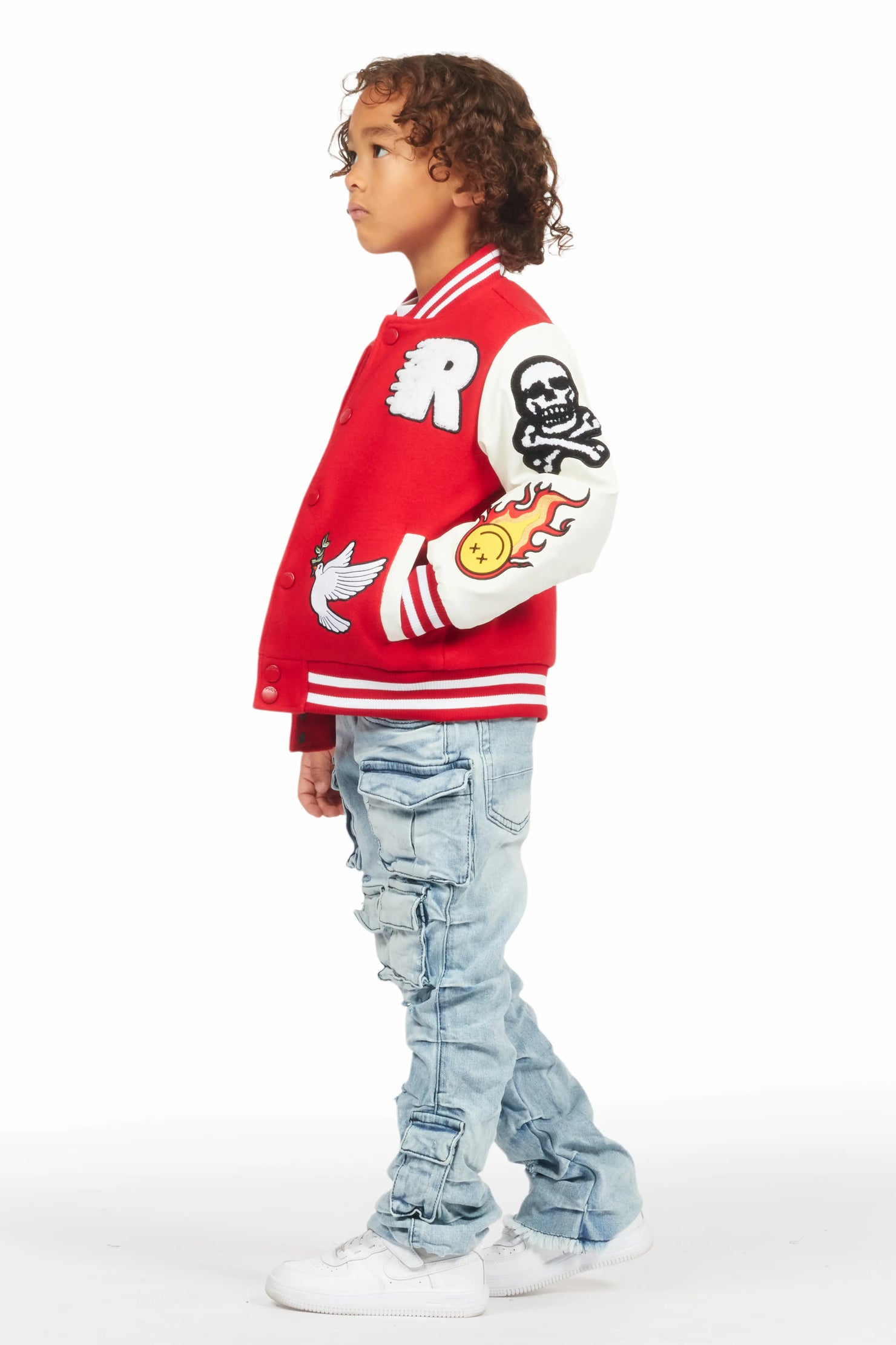 Boys Gentry Light Blue Stacked Flare Jean