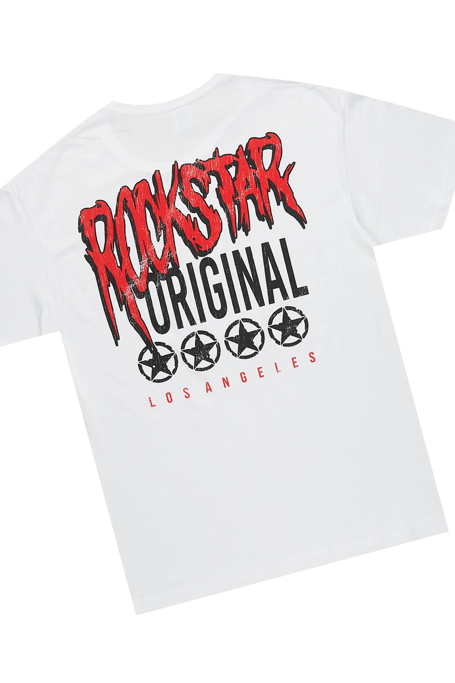 Wizzurd White/Grey T-Shirt/Stacked Flare Pant Set