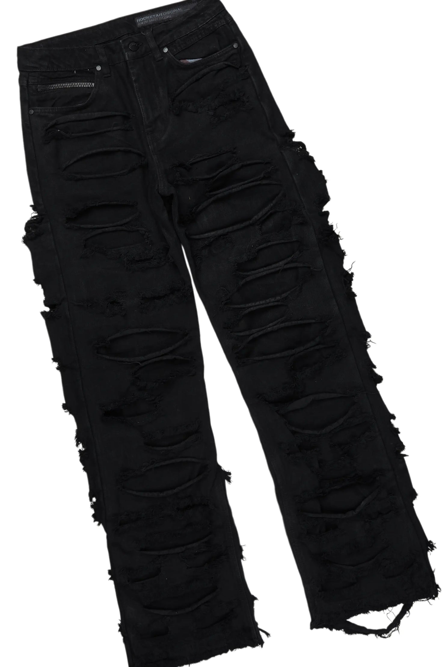 Jaren Black Double Layer T-Shirt & Luisu Baggy Jean Bundle