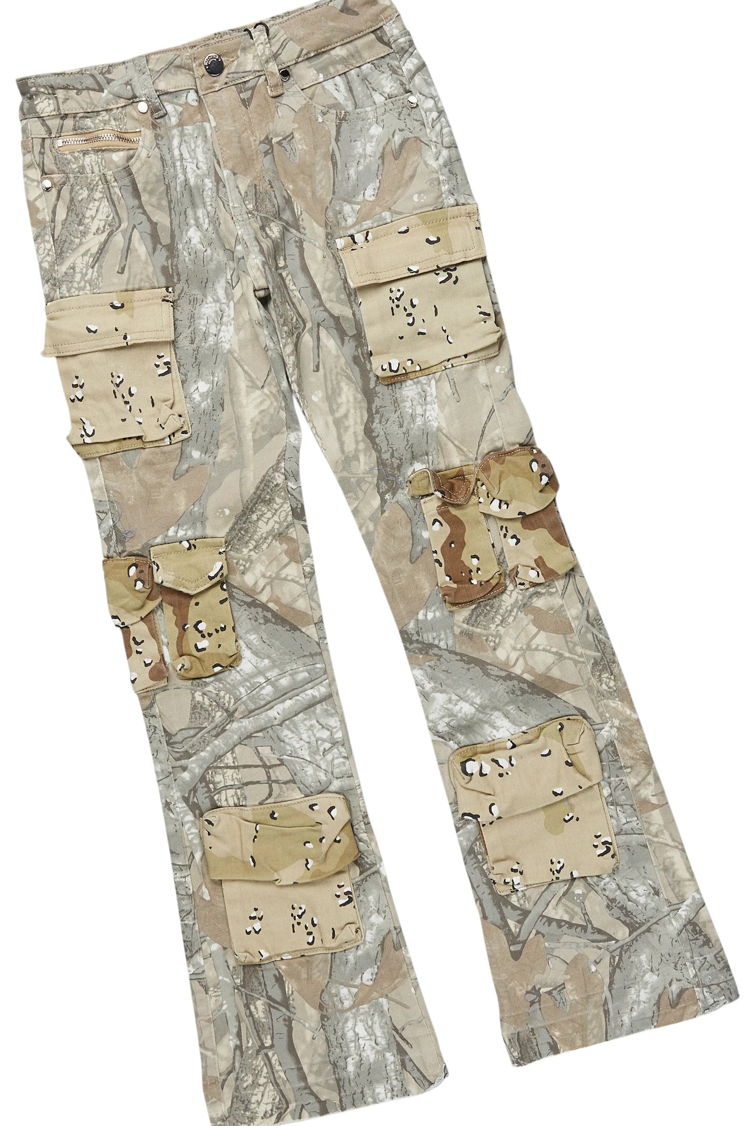 Boys Palmer Dark Grey Hoodie/Stacked Flare Jean Set