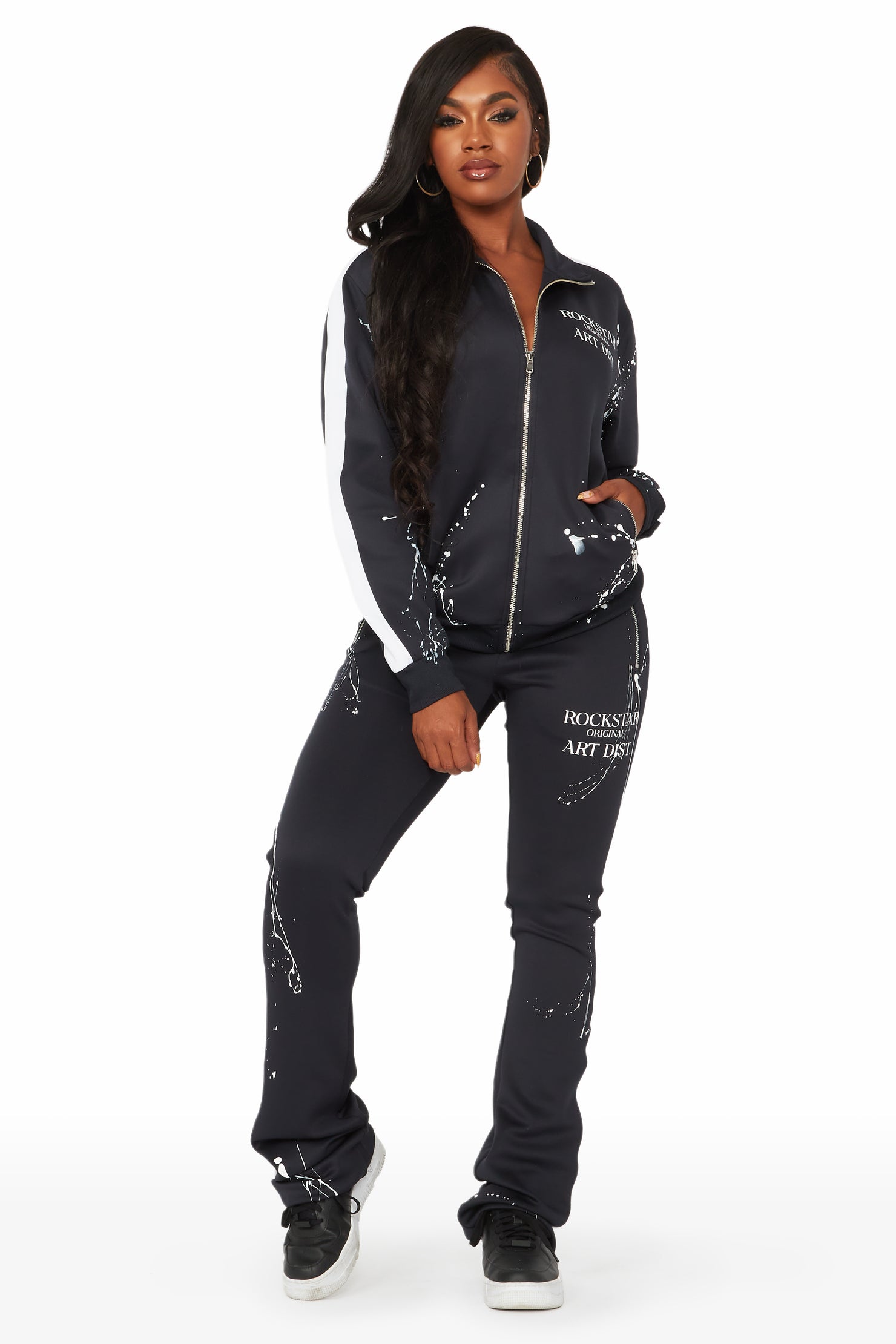 Joelle Black Drippy Stacked Trackset