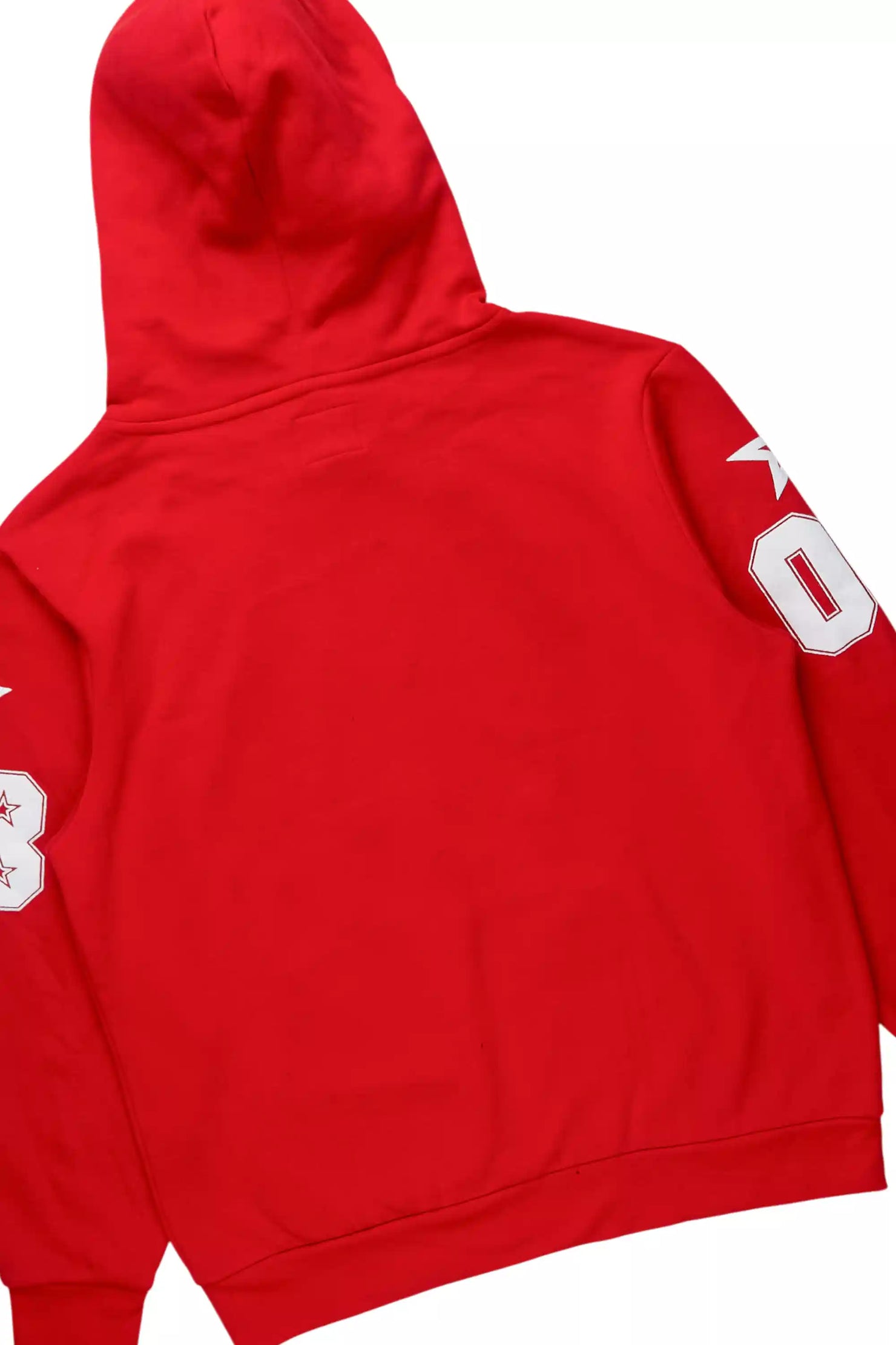 Skender Red/White Hoodie/Stacked Flare Track Set