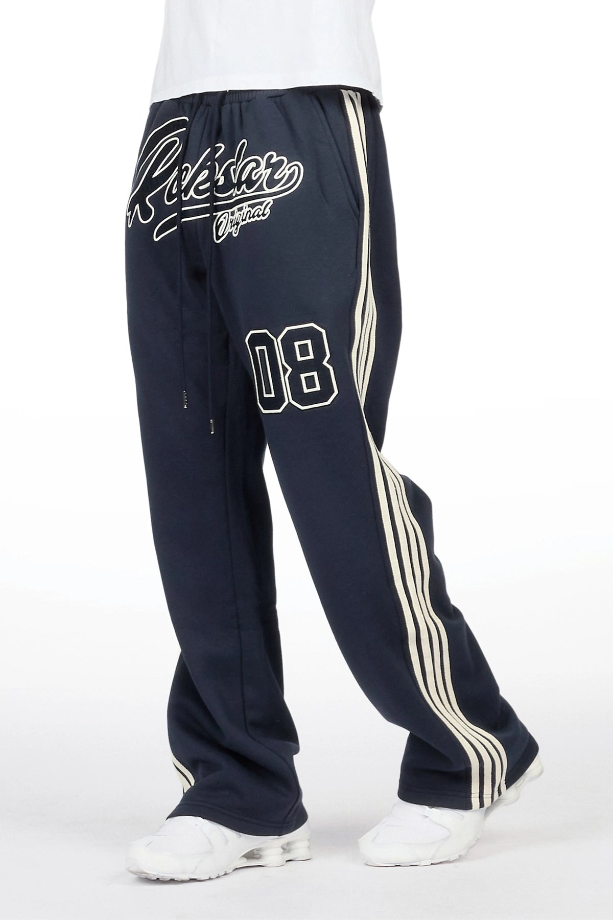 Yazan Blue French Terry Relaxed Pant