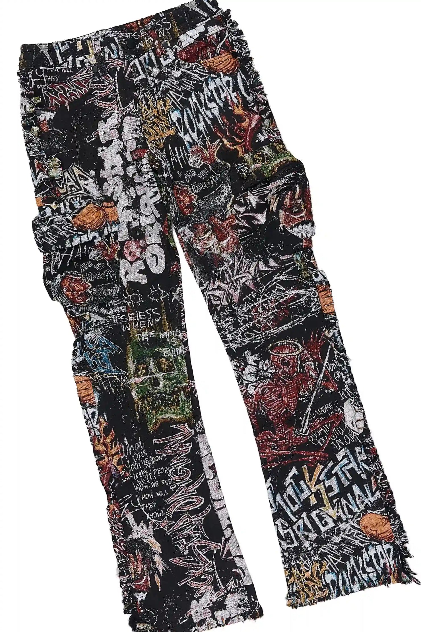 Boys Marizon Orange/Multi T-Shirt Tapestry Jean Set